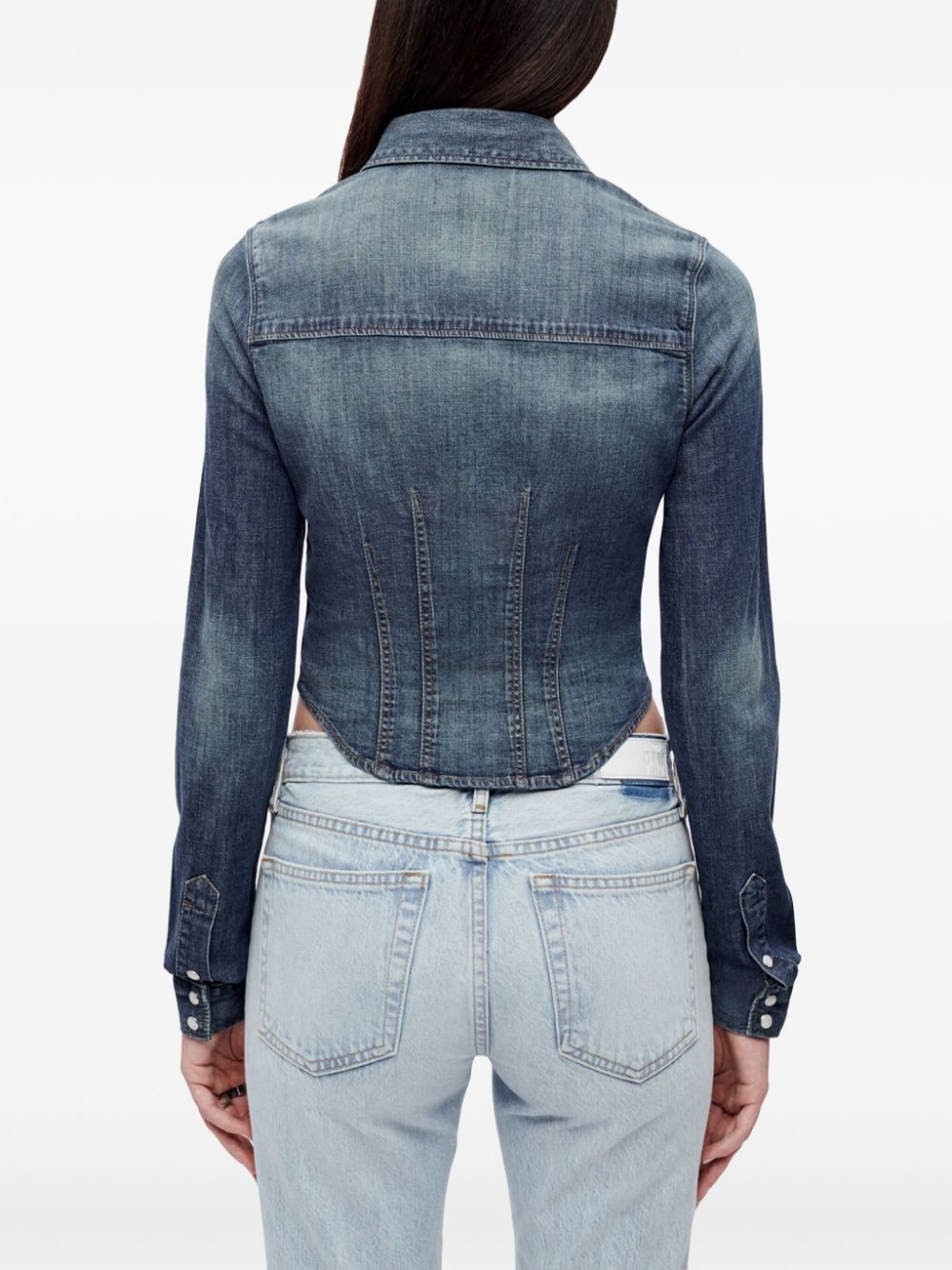 x Pamela Anderson denim shirt - 4