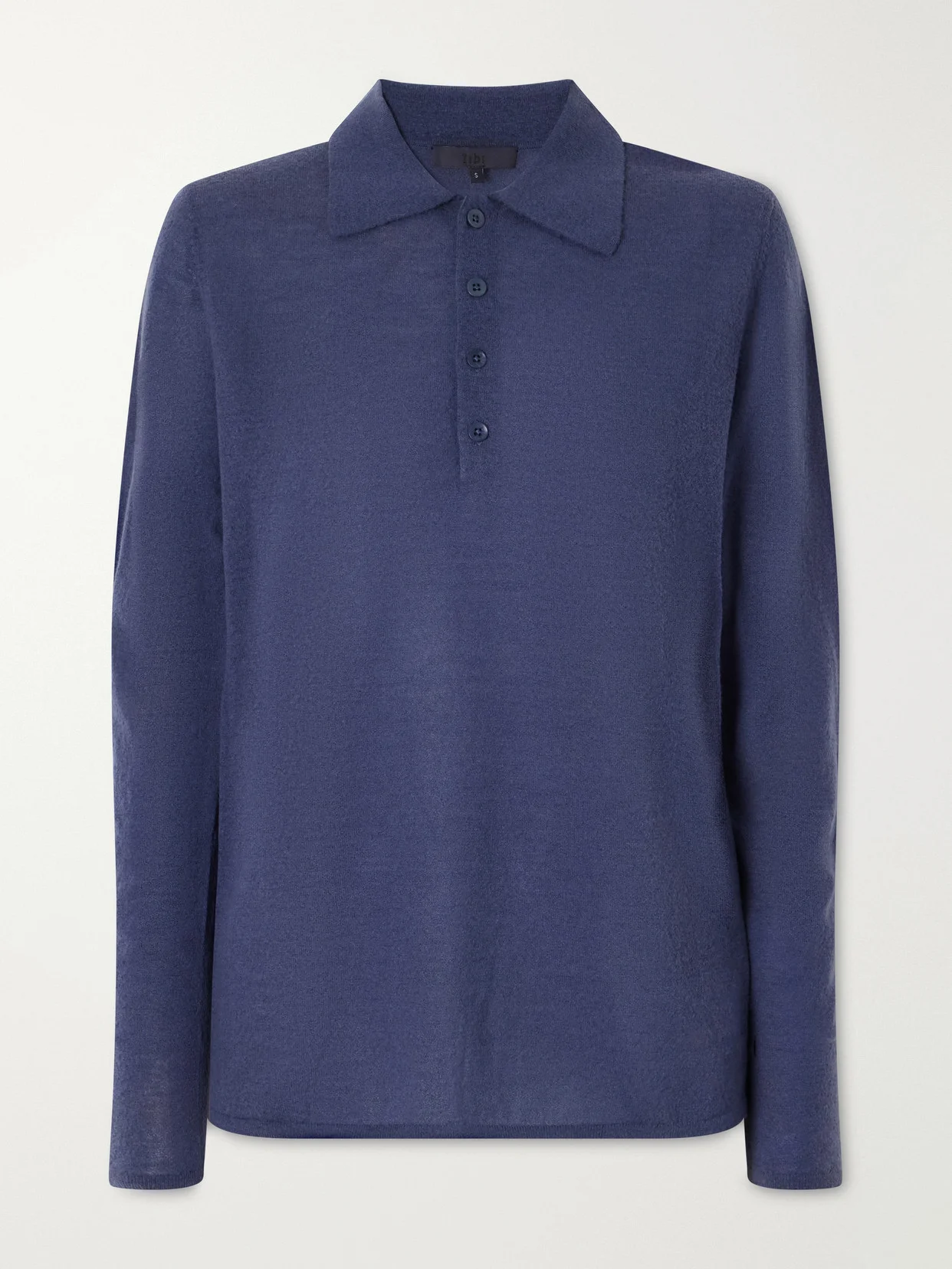 Wool-blend Knit Polo Sweater - 1