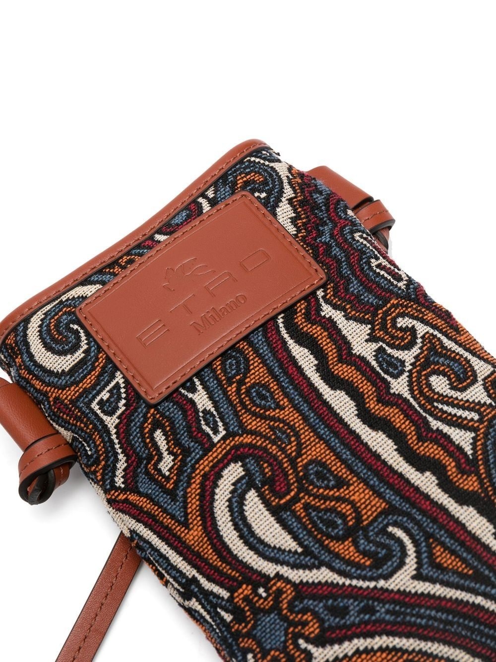 paisley-print phone-holder crossbody bag - 4