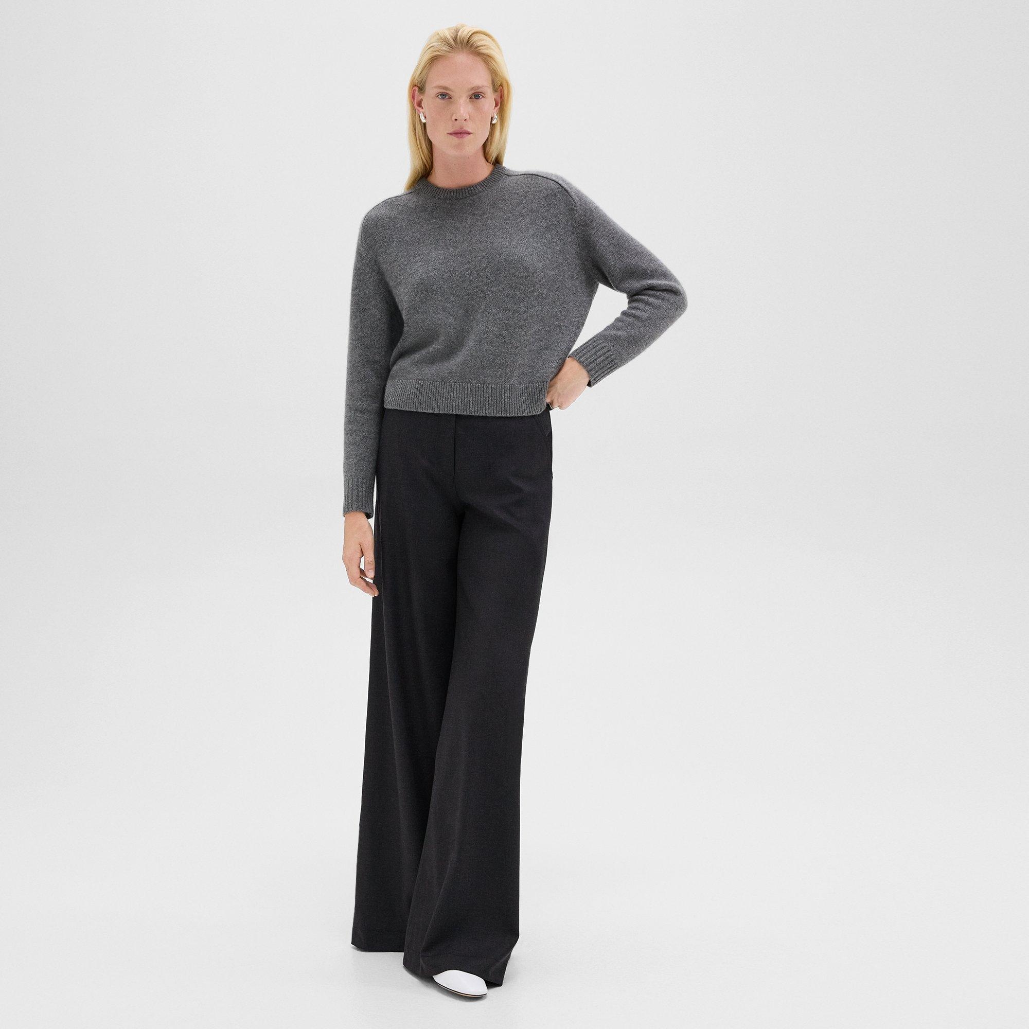 Ultra Wide-Leg Pant in Stretch Flannel - 3