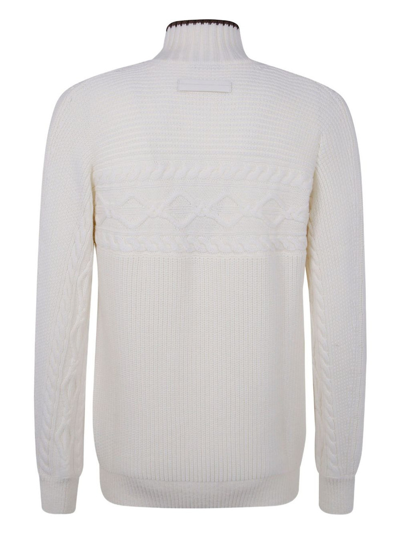 ZEGNA cable-knit high-neck sweater outlook