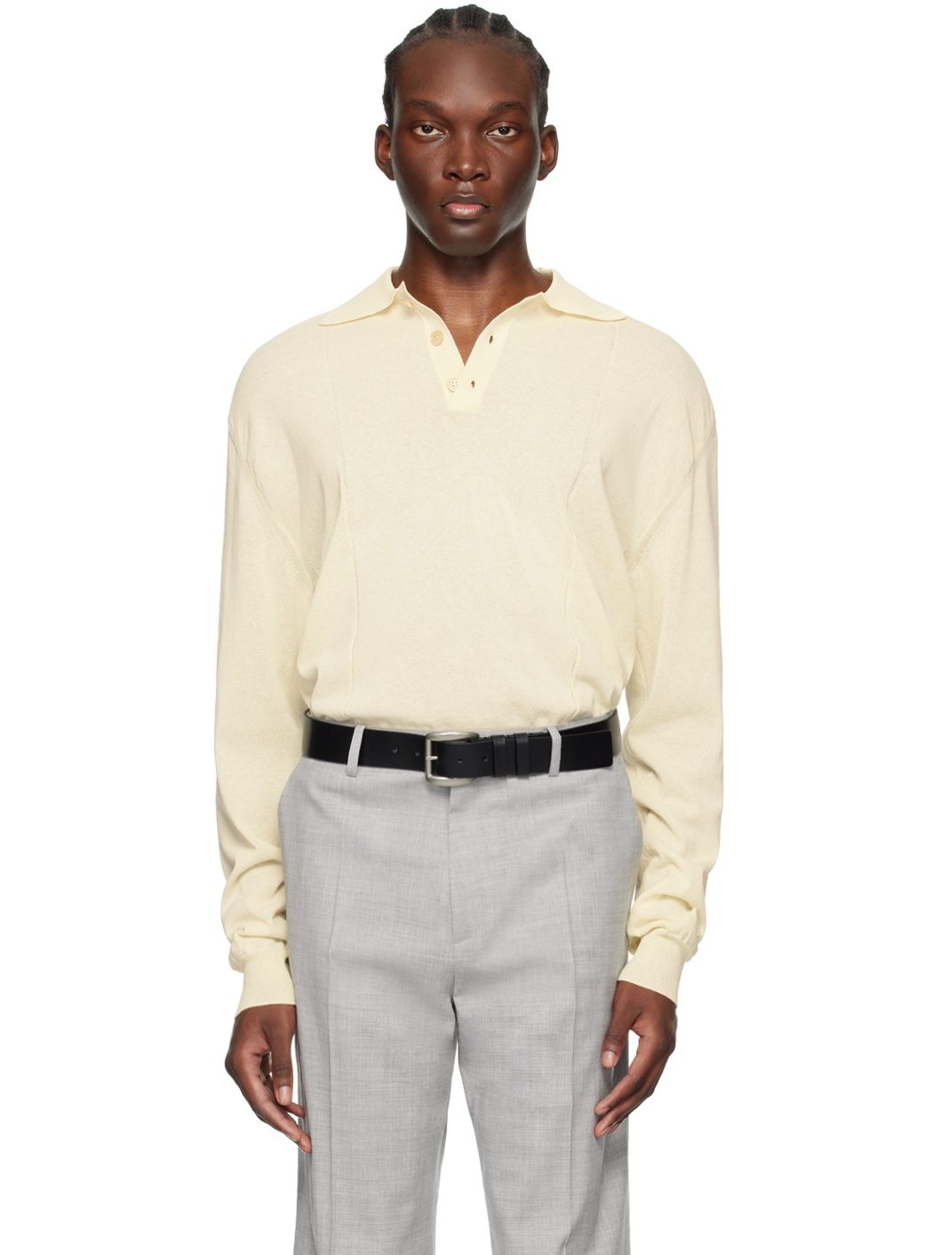 Beige Semi-Sheer Polo - 1