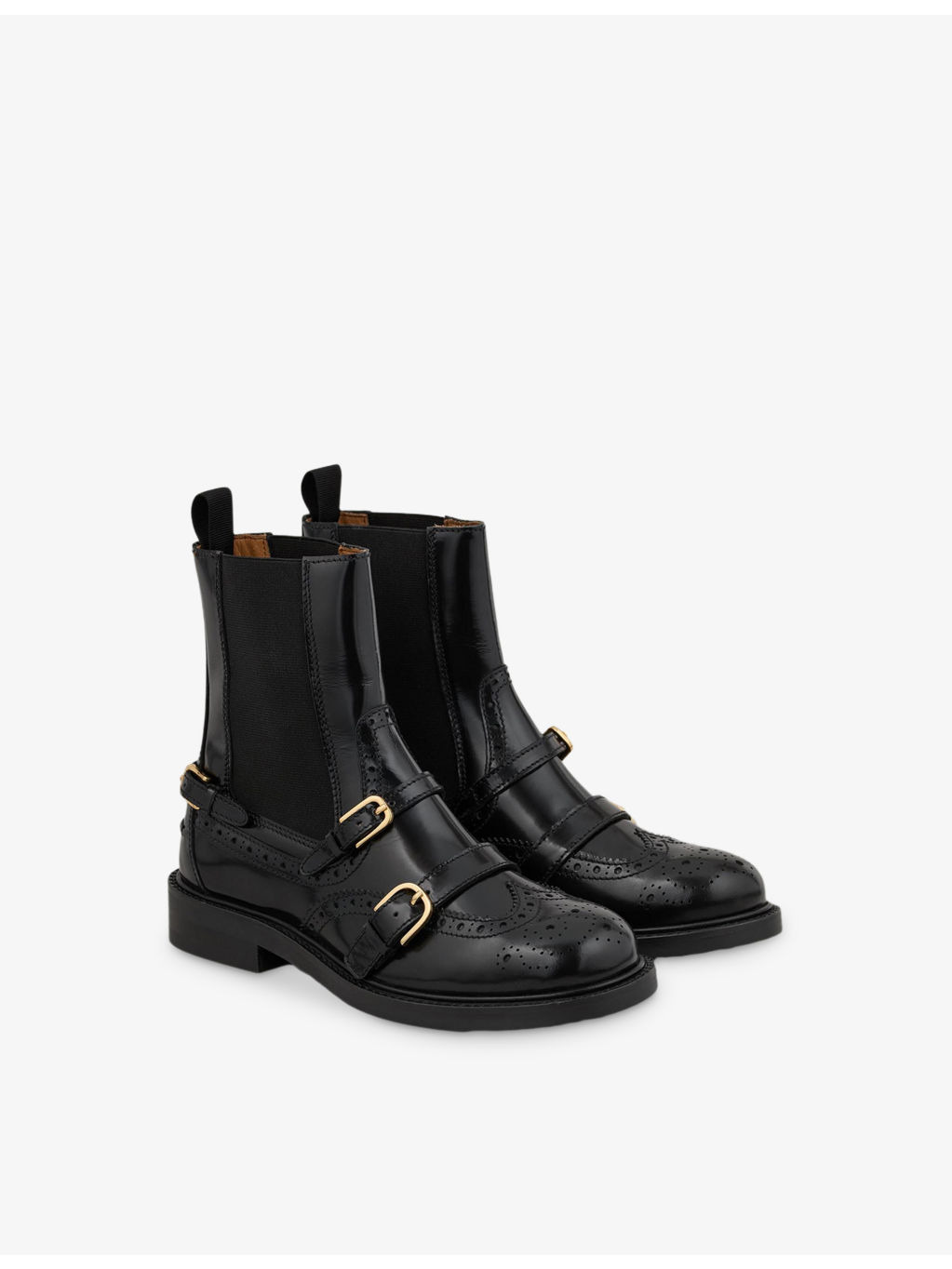Buckle-Embellished Leather Chelsea Boots - 2