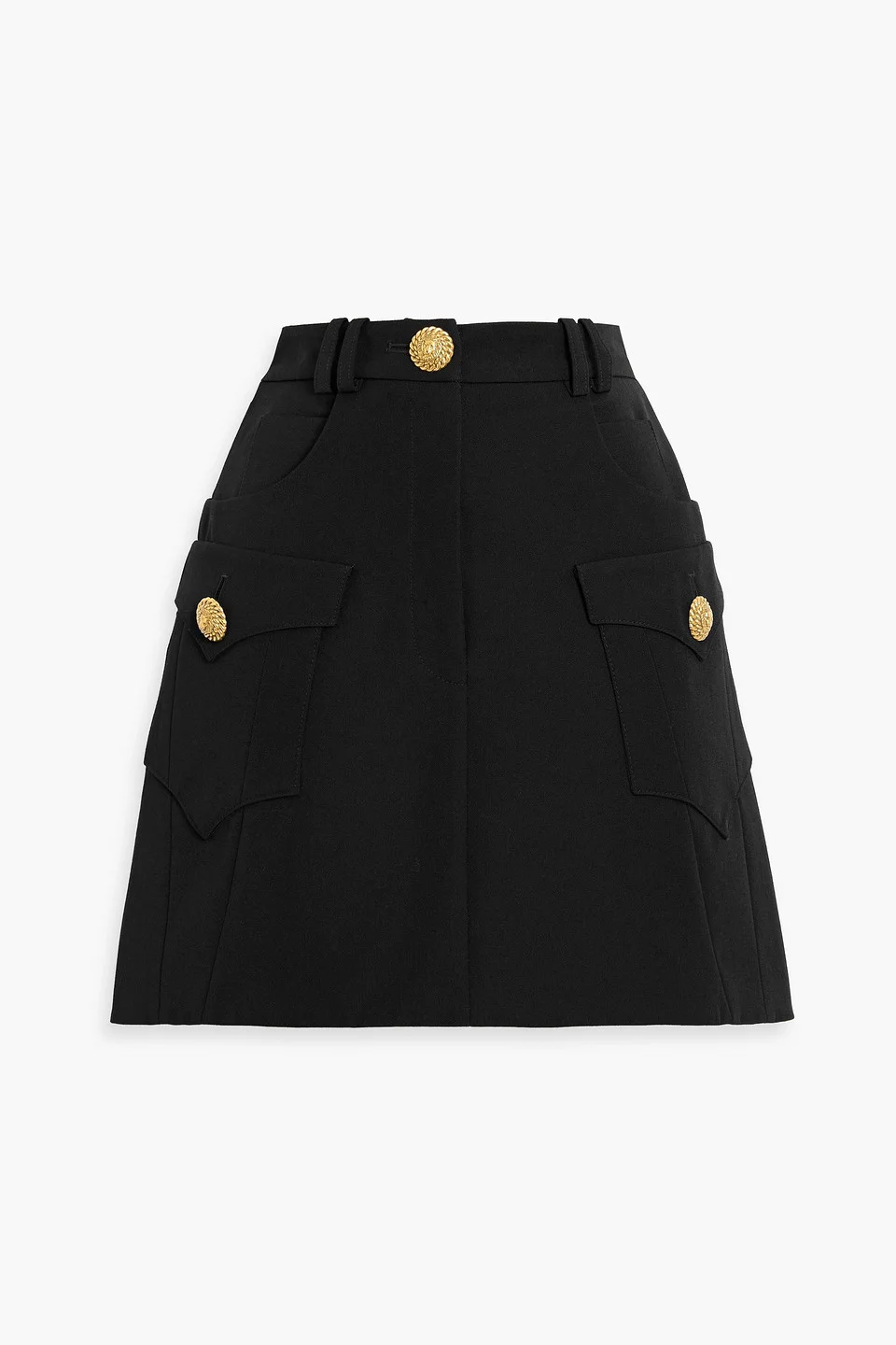 Wool-crepe mini skirt - 1