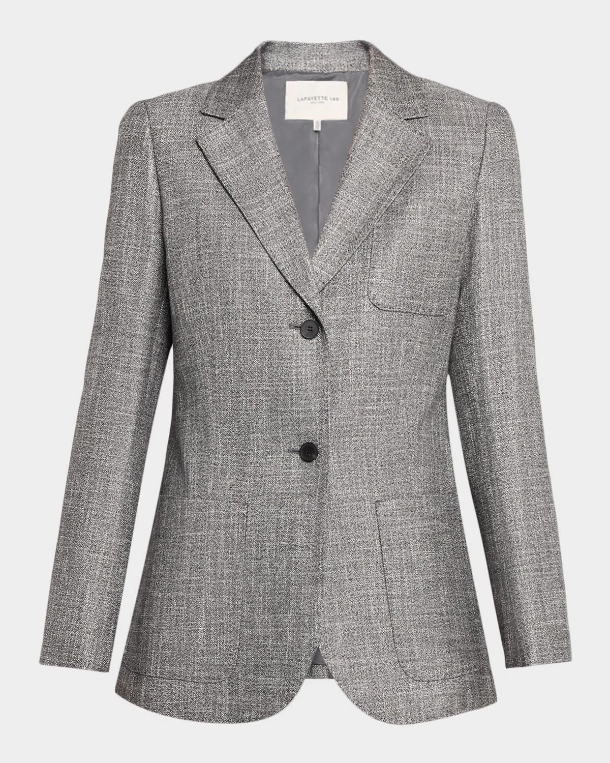 Single-Breasted Twill Blazer - 1