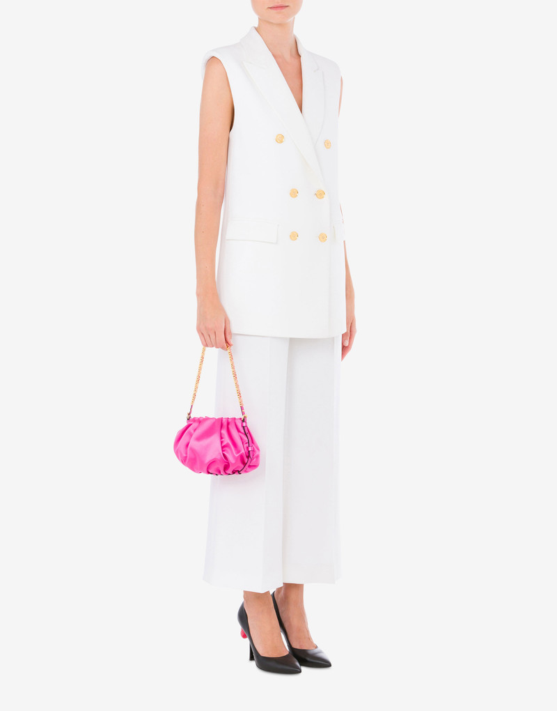 Moschino MINI LETTERING SATIN HOBO BAG outlook