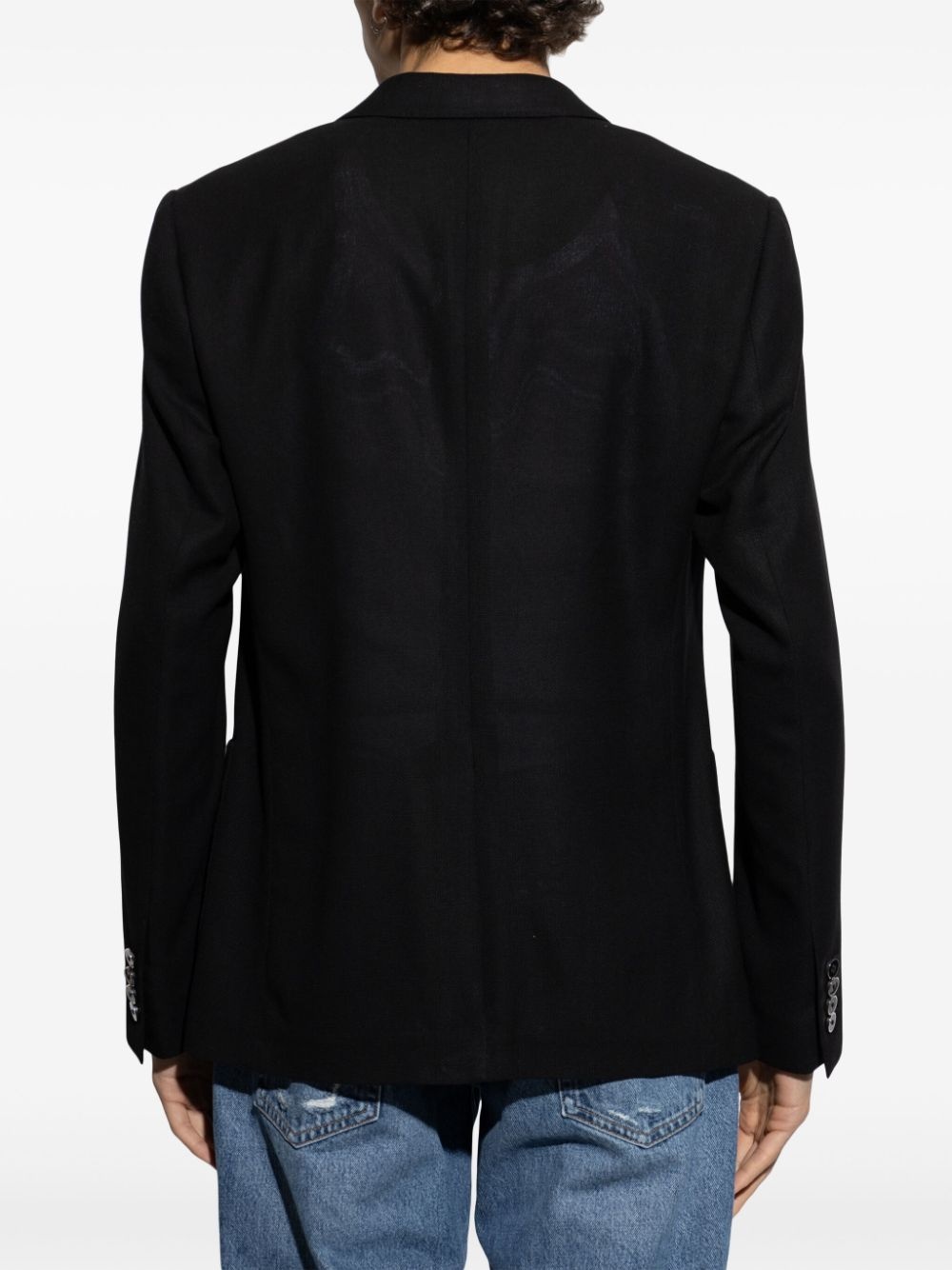wool single-breasted blazer - 4