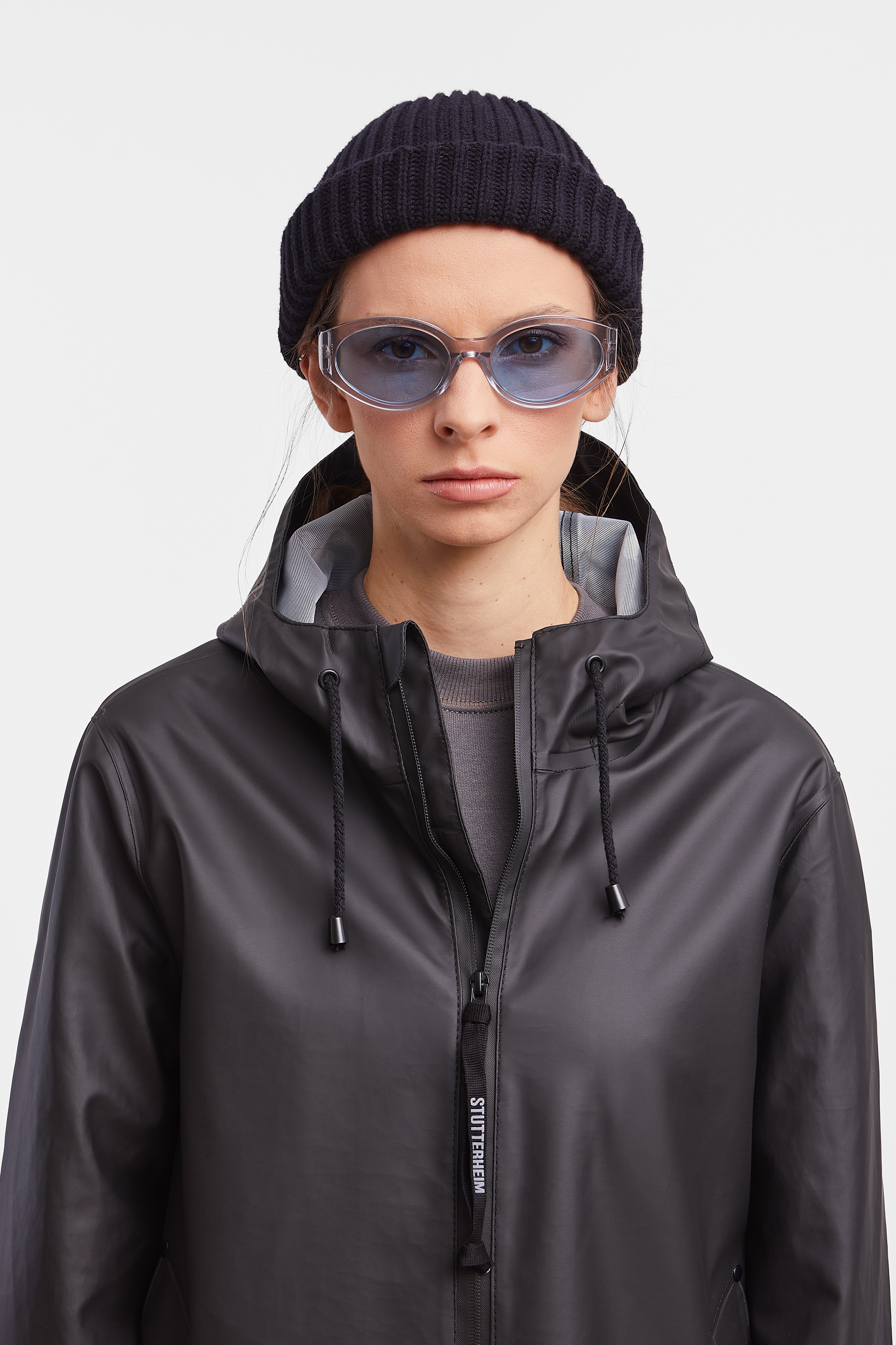 Stockholm Lightweight Zip Women Raincoat Black - 7