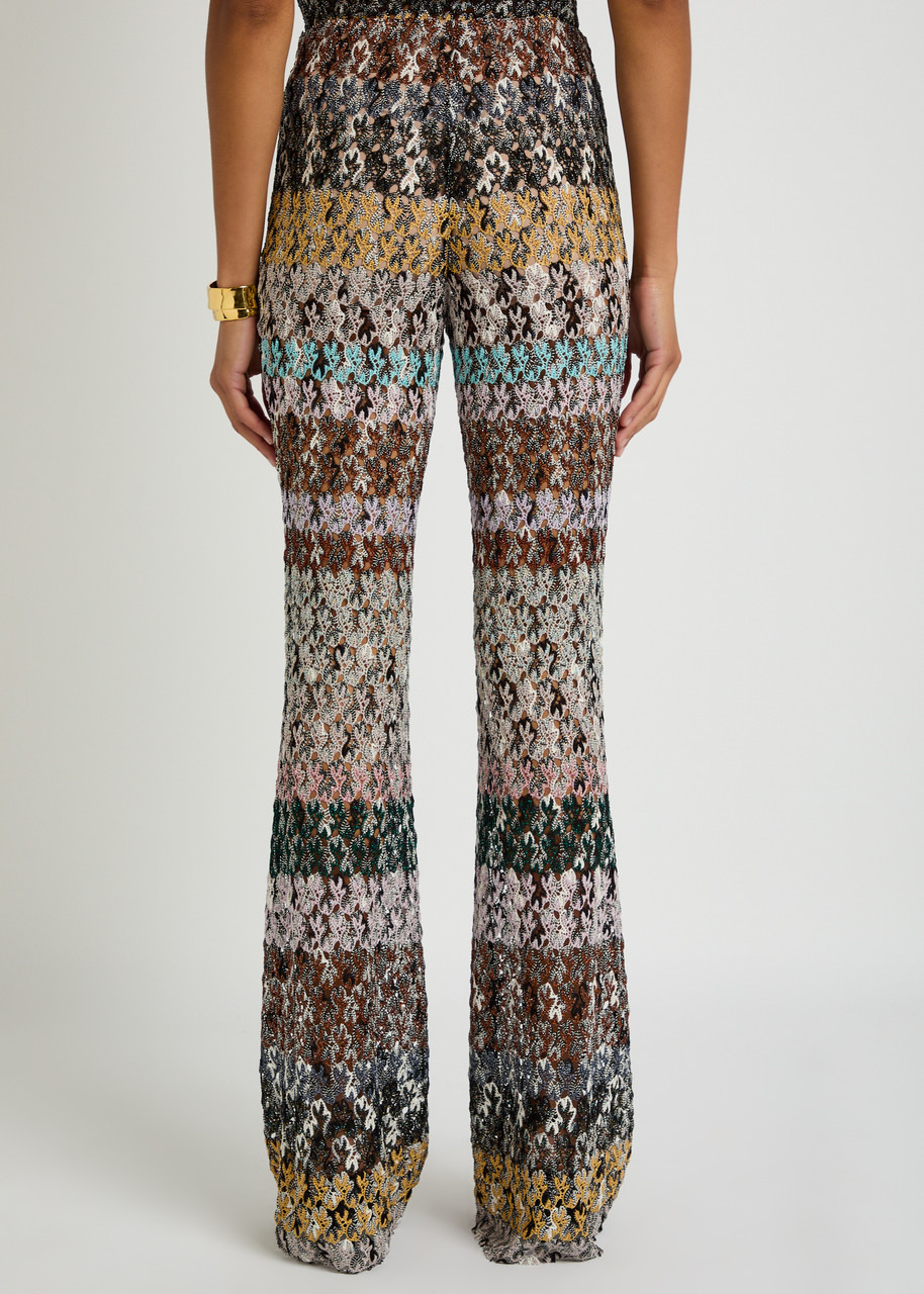 Missoni Striped Metallic-knit Trousers - 3