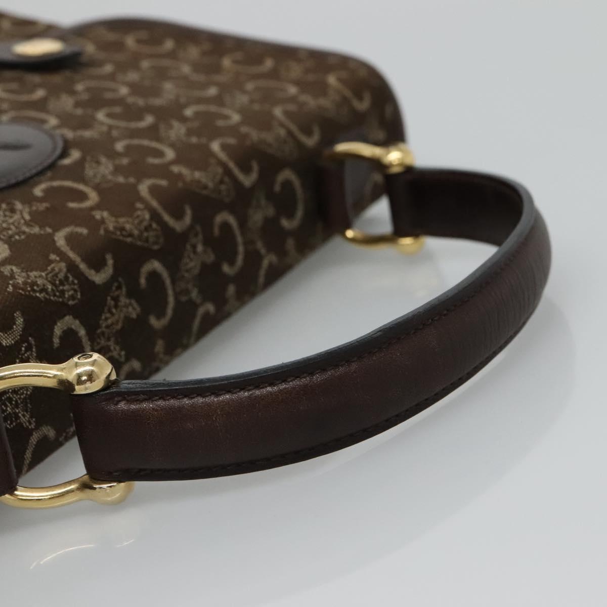 CELINE C Sulky Hand Bag Brown Gold - 7
