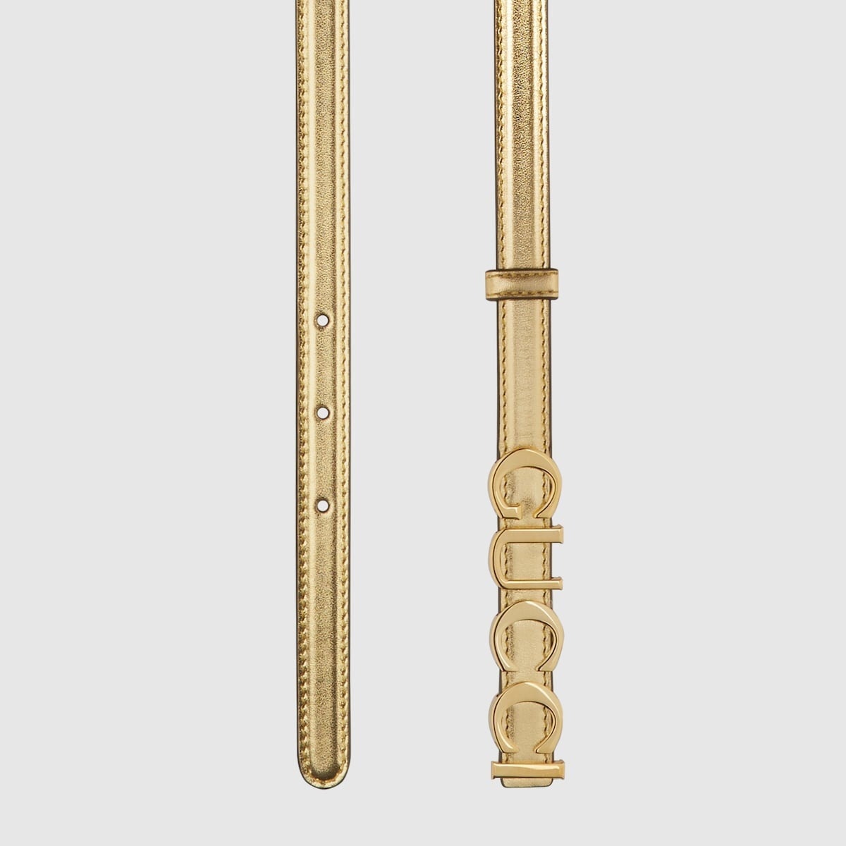 Gucci Logo Buckle Thin Belt - 2