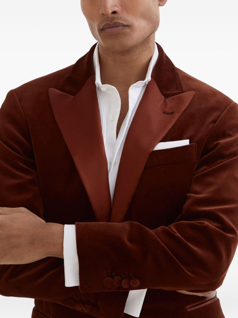 silk-blend blazer - 5