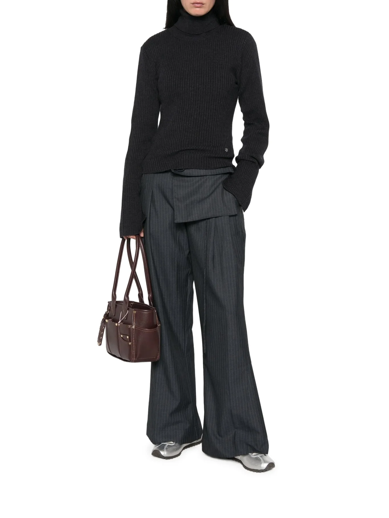 RIBBED MERINO WOOL TURTLENECK - 1