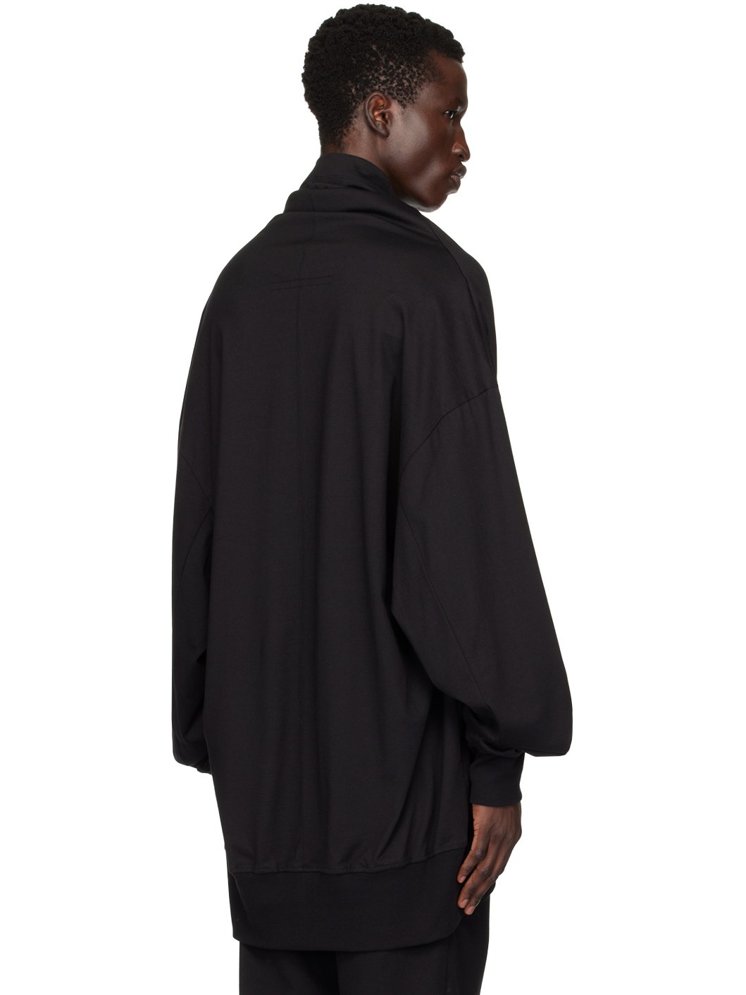 Black Drape Long Sleeve T-Shirt - 3