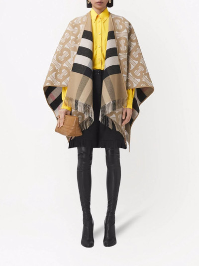 Burberry reversible monogram cape outlook