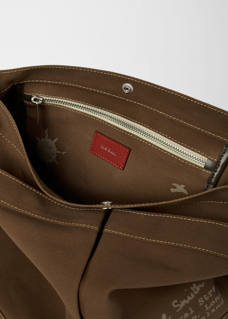 Organic-Cotton Blend Khaki Tote Bag 7