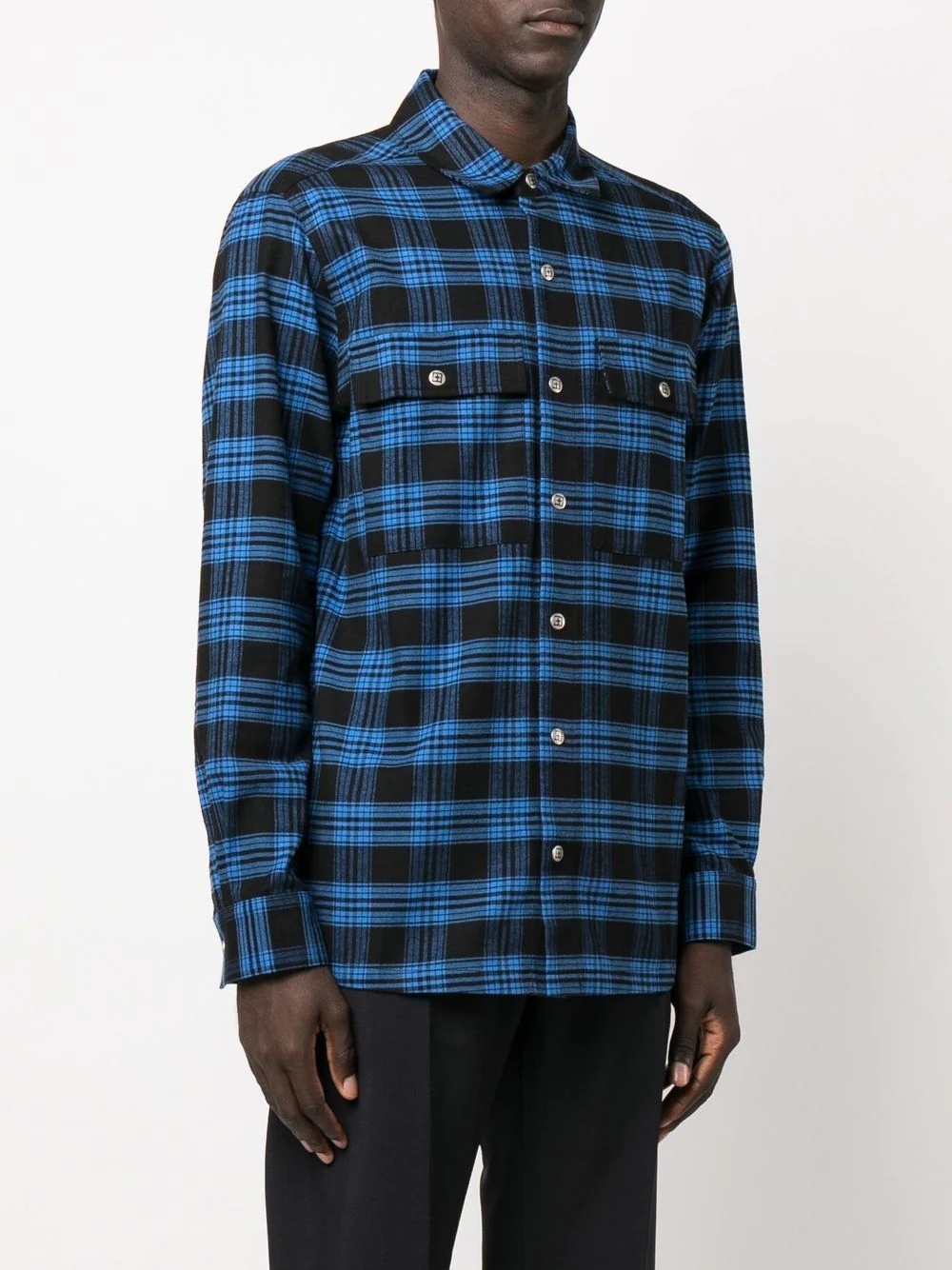 long-sleeve checked shirt - 3