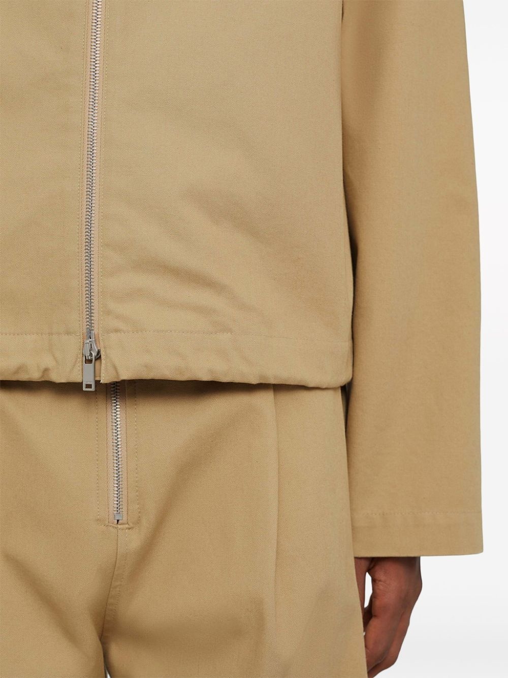 zip-up cotton bomber jacket - 5