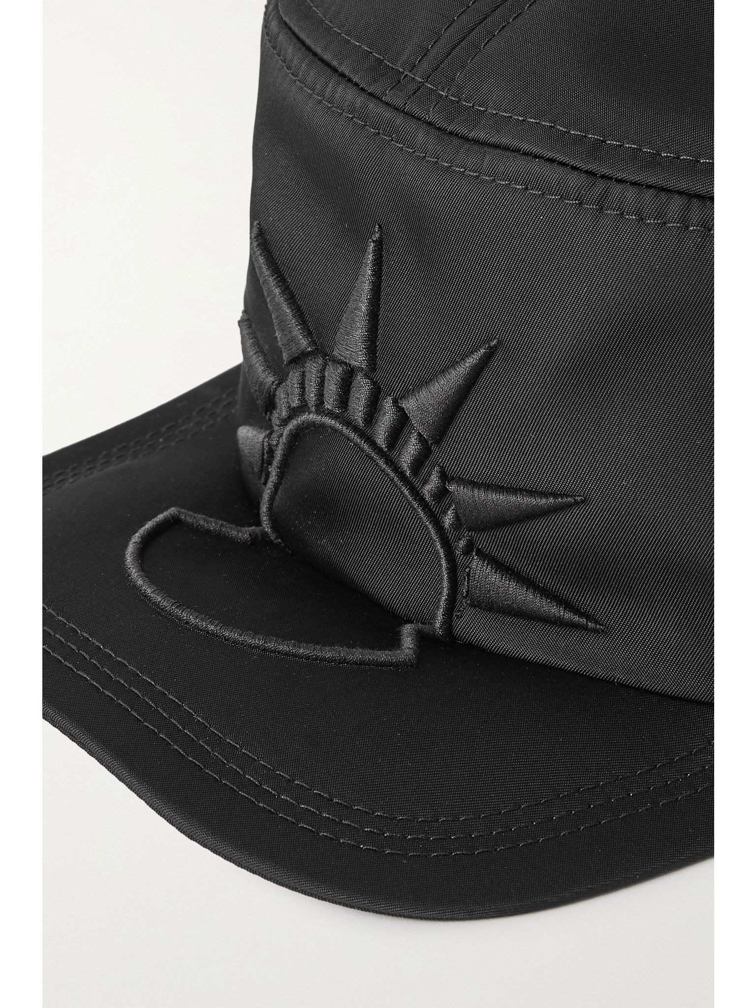 + Alicia Keys embroidered cotton-gabardine baseball cap Black - 4