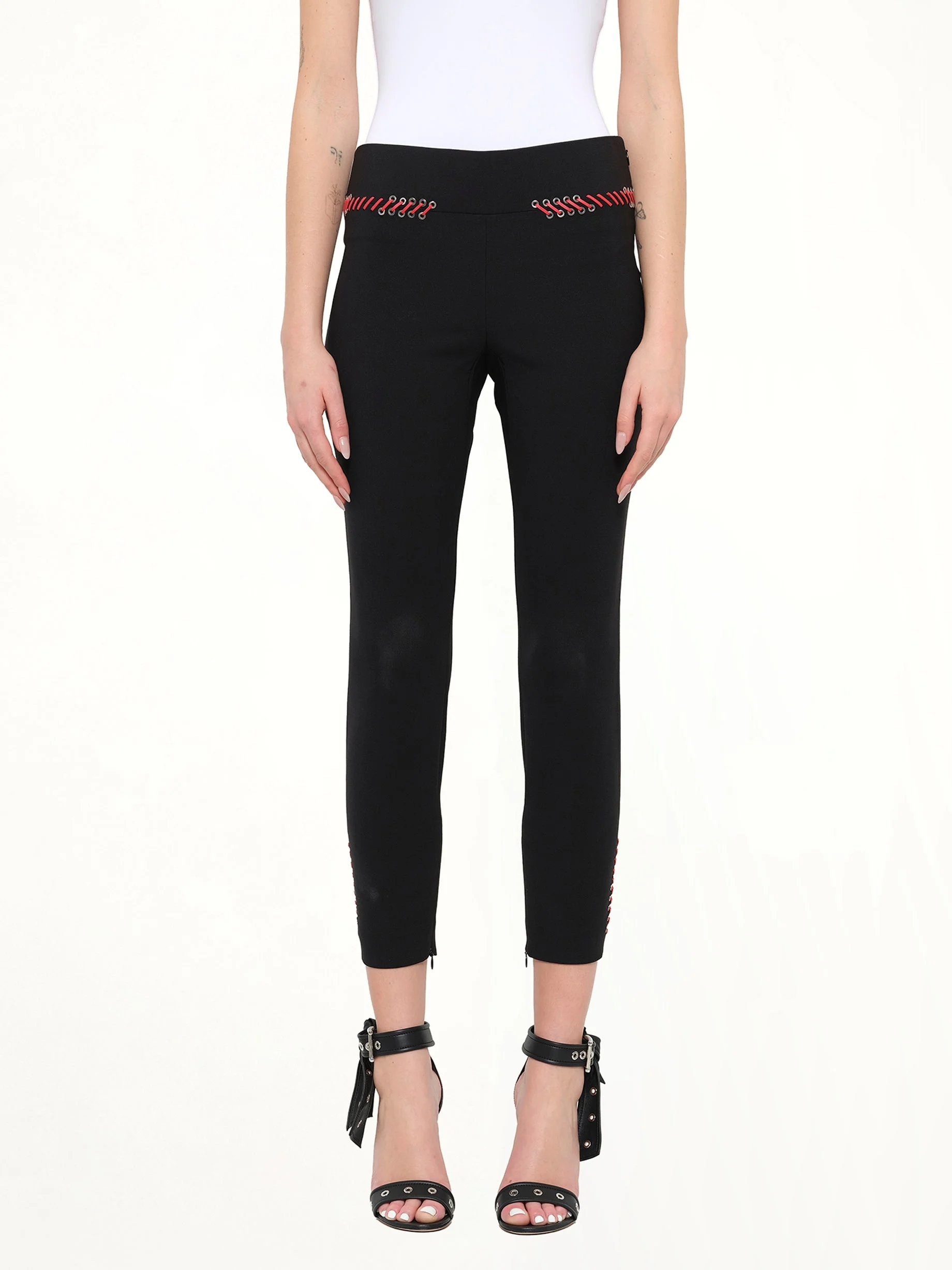 Alexander McQueen Leather Trousers in Black - 1