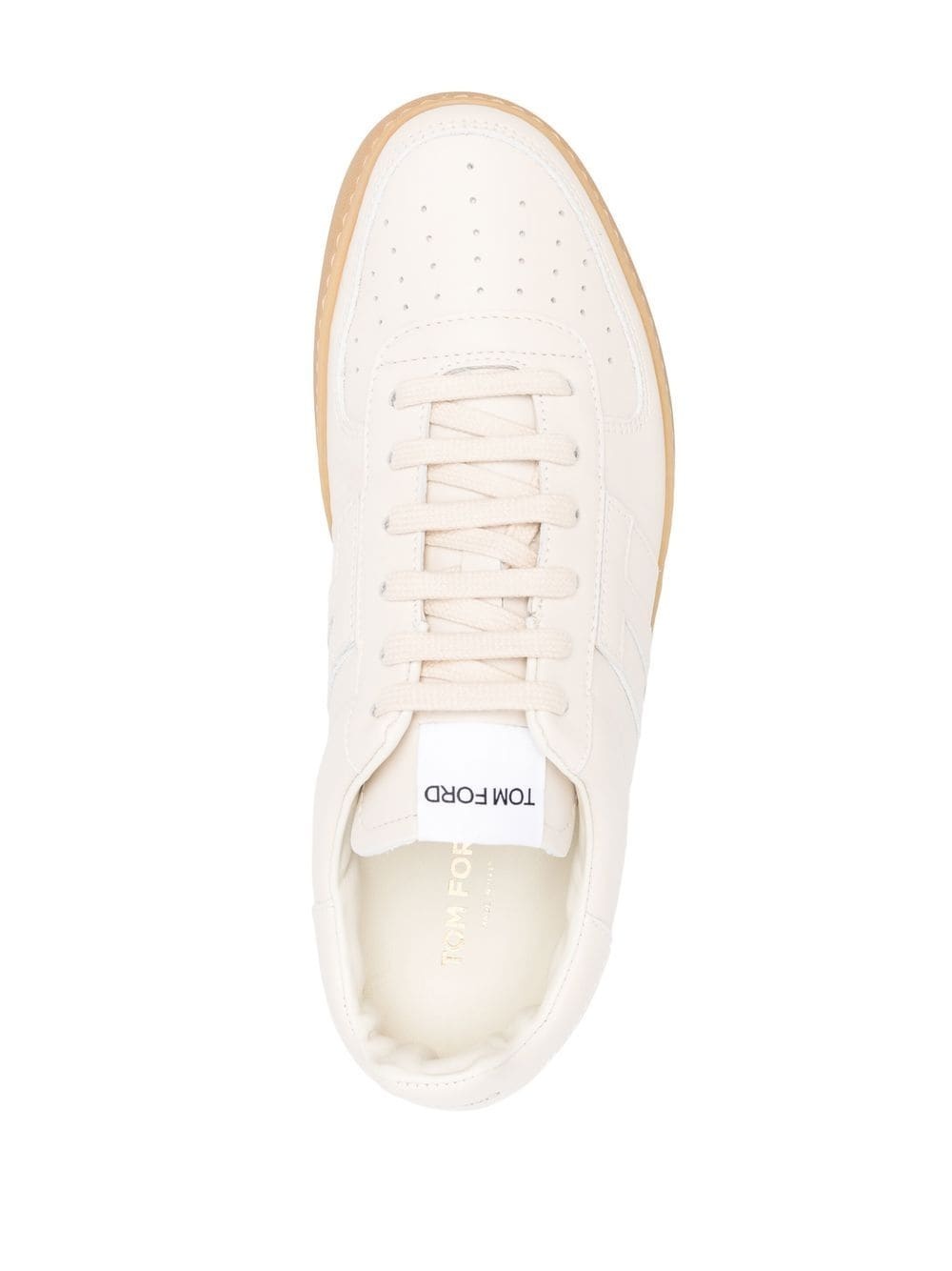 logo-patch lace-up sneakers - 4