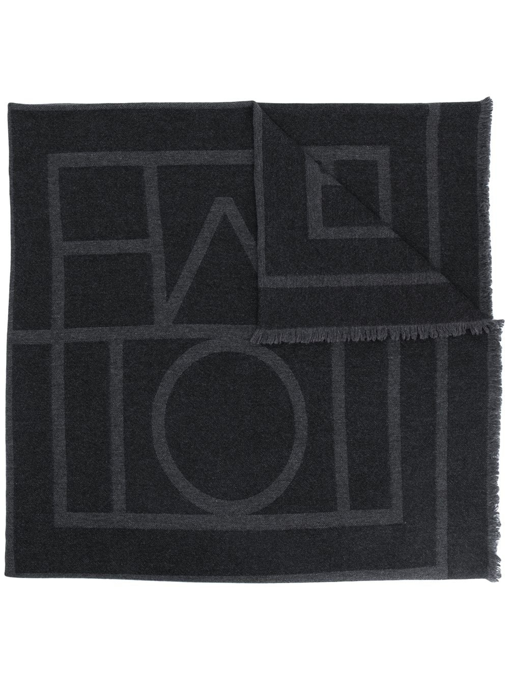 monogram jacquard scarf - 1