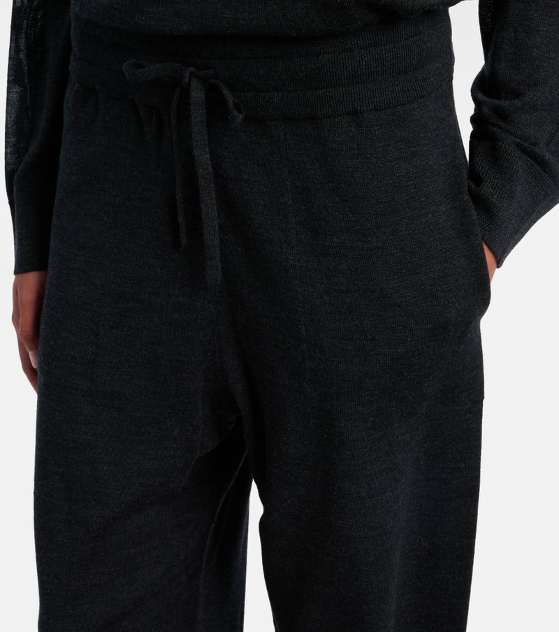 Knitted virgin wool straight-leg pants 4