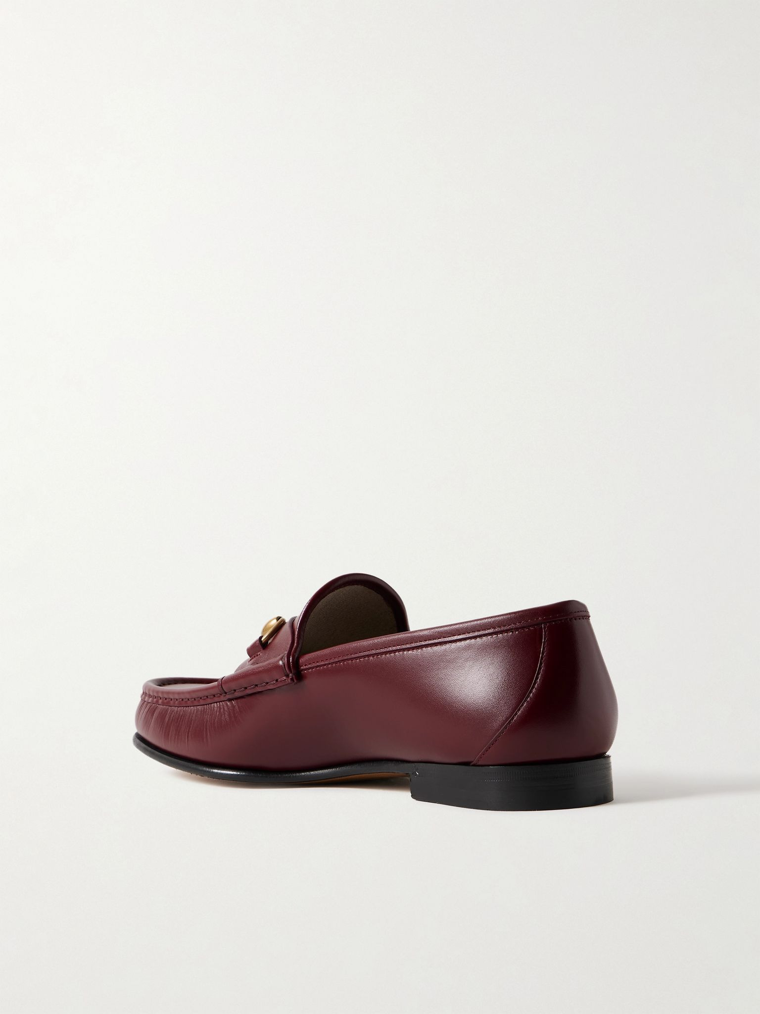 Horsebit 1953 Embellished Leather Loafers Burgundy - 4