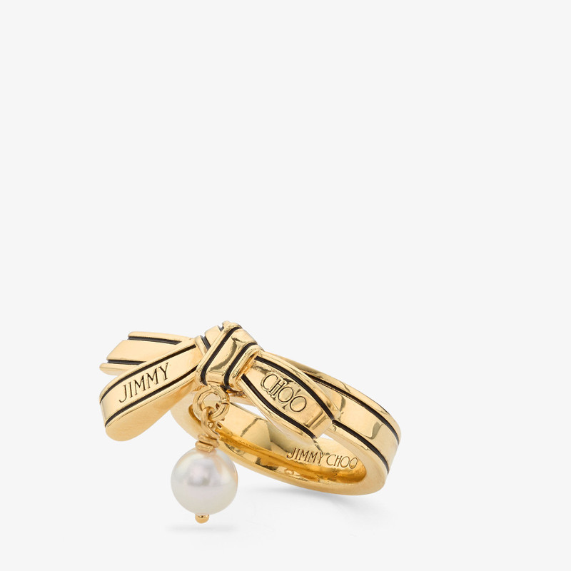 JIMMY CHOO Ribbon Ring
Gold Metal Ribbon Pearl Ring outlook