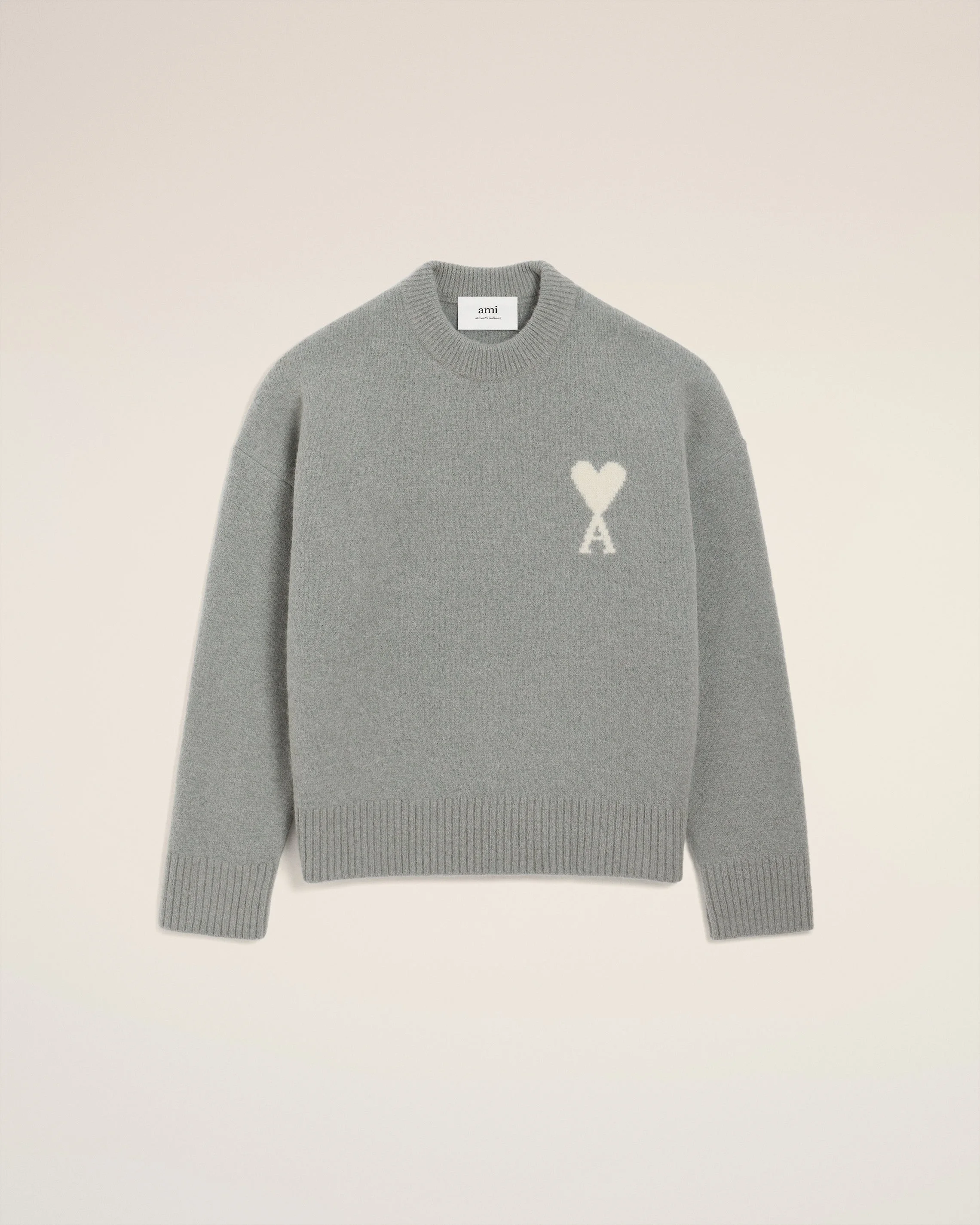 GREY ALPACA AMI DE COEUR CREWNECK SWEATER - 1