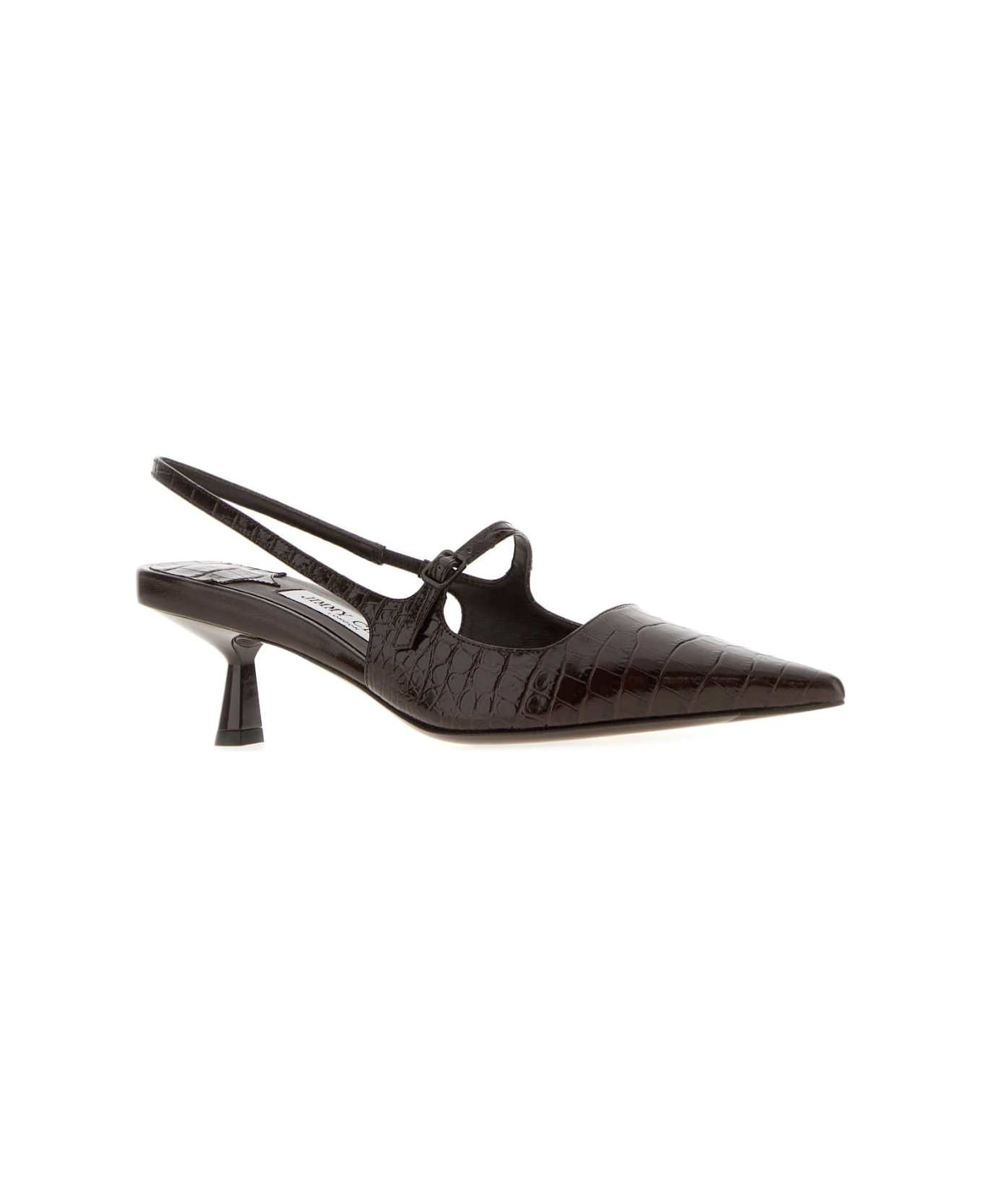 Chocolate Leather Didi 45 Pumps - 2