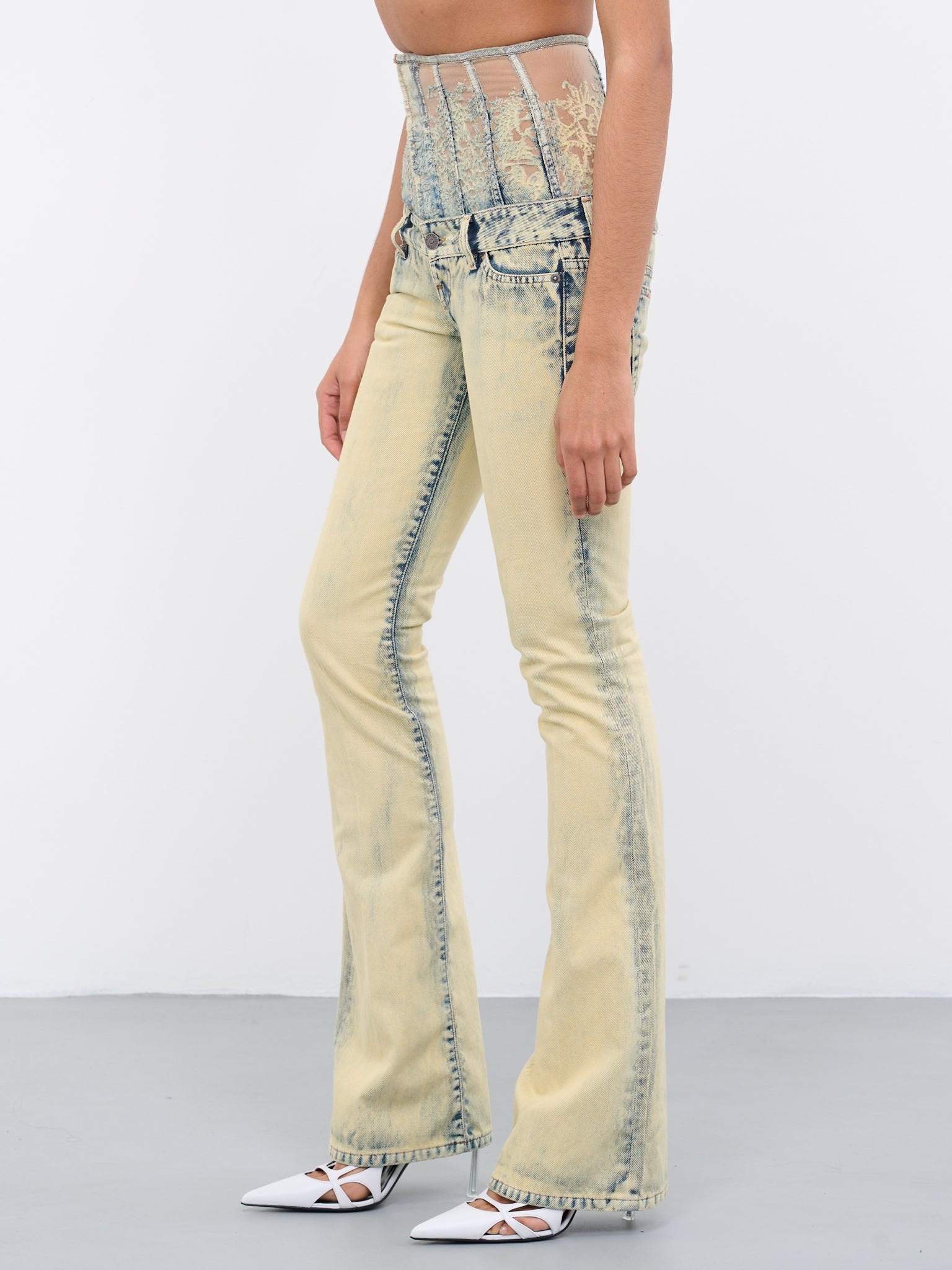 1969-D-Ebbey Corset Lace Jeans - 2