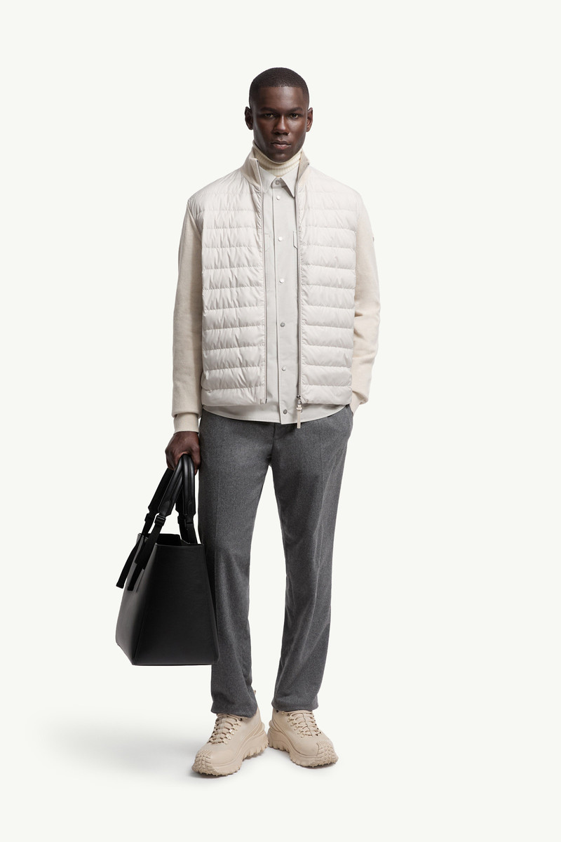 Moncler Padded Wool & Cashmere Zip-Up Cardigan outlook