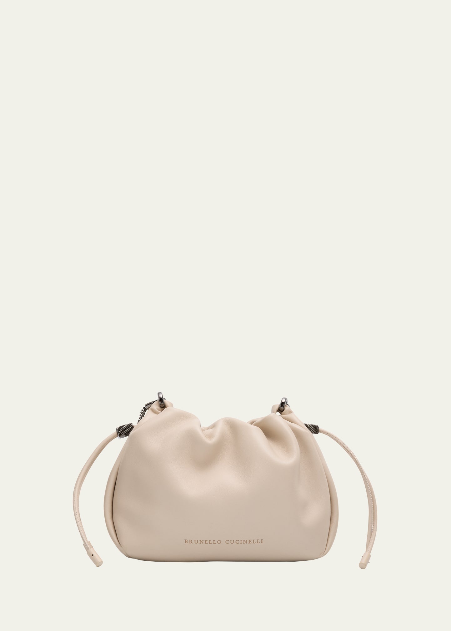 Small Drawstring Lambskin Crossbody Bag - 1