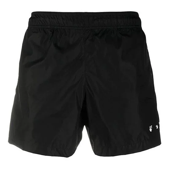 오프 화이트 로고 Swimshorts '블랙 / 화이트 이름 * - 1