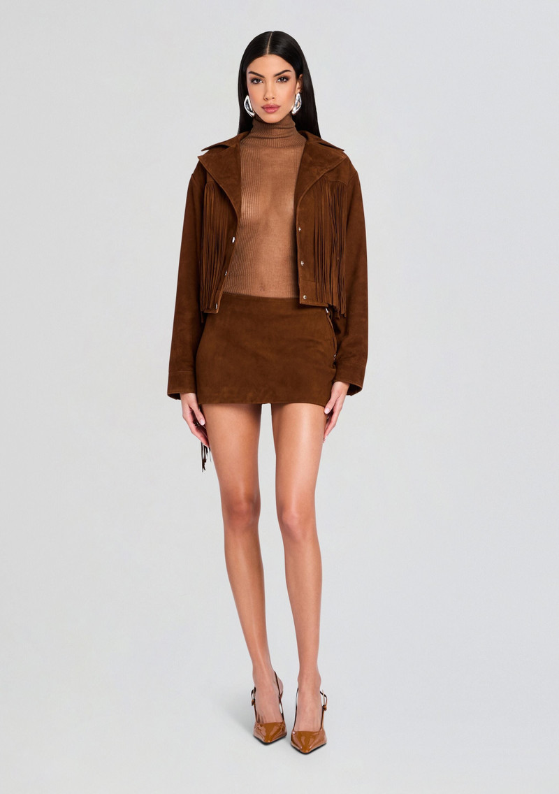 RETROFÊTE VALERIE SUEDE SKIRT outlook