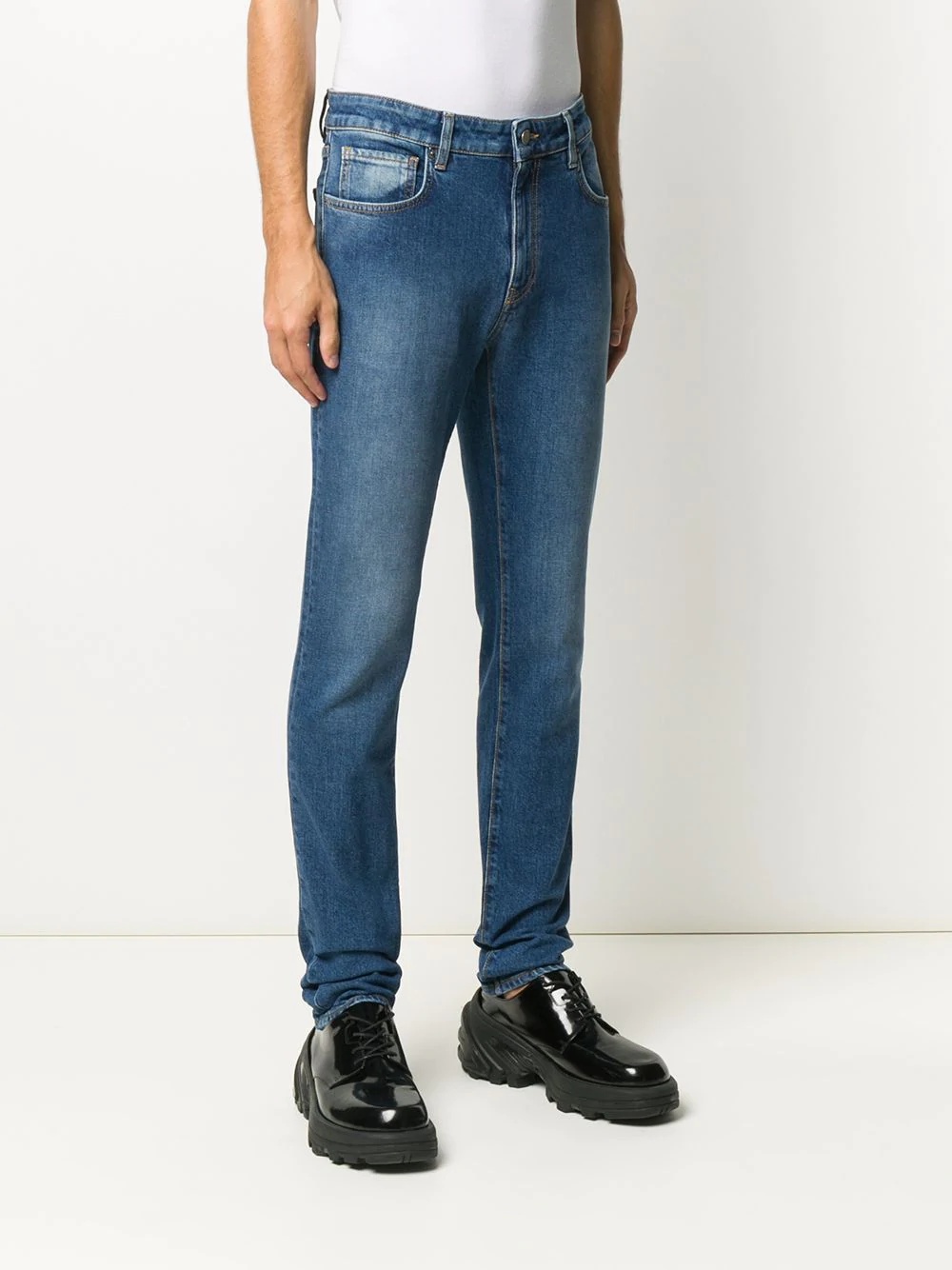 Double Question Mark slim-fit jeans - 3