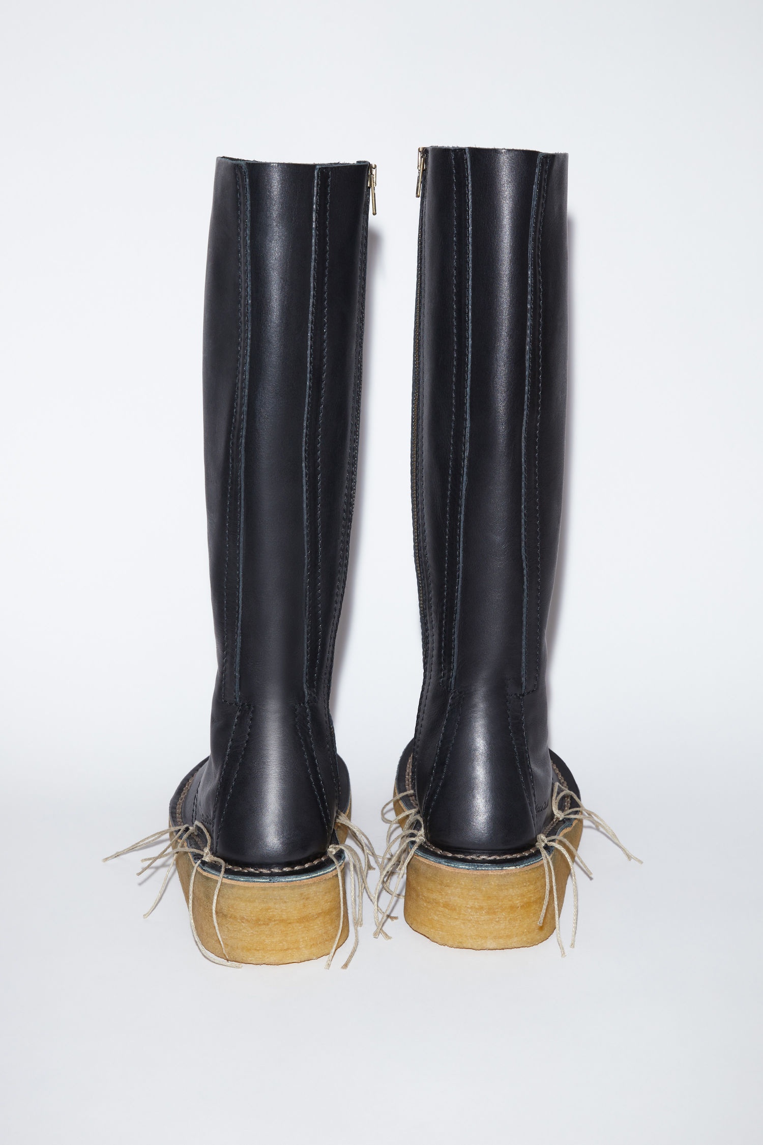 Leather high boots - Black - 3