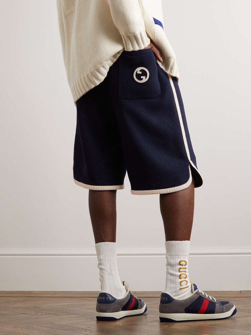 Straight-Leg Wool-Blend Terry Shorts 4