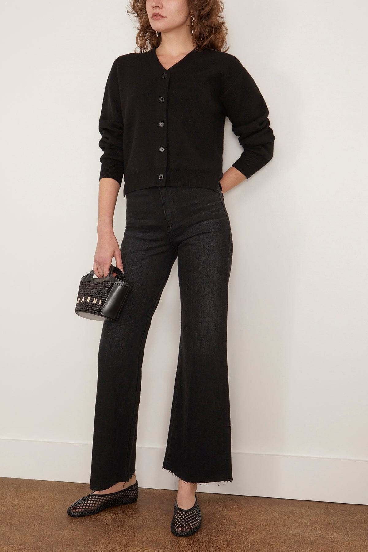 Collegiate Cardigan in Black - 2