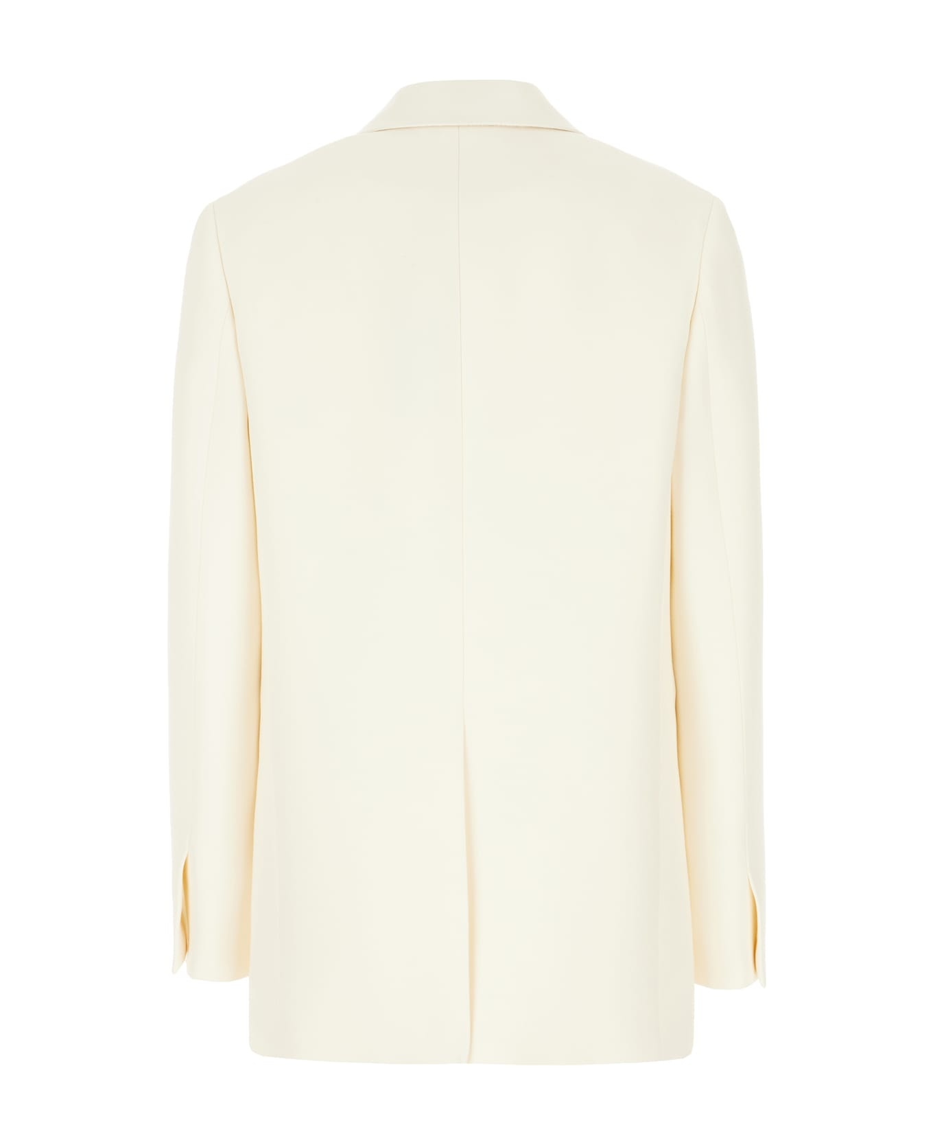 Ivory Wool Blend Blazer - 2