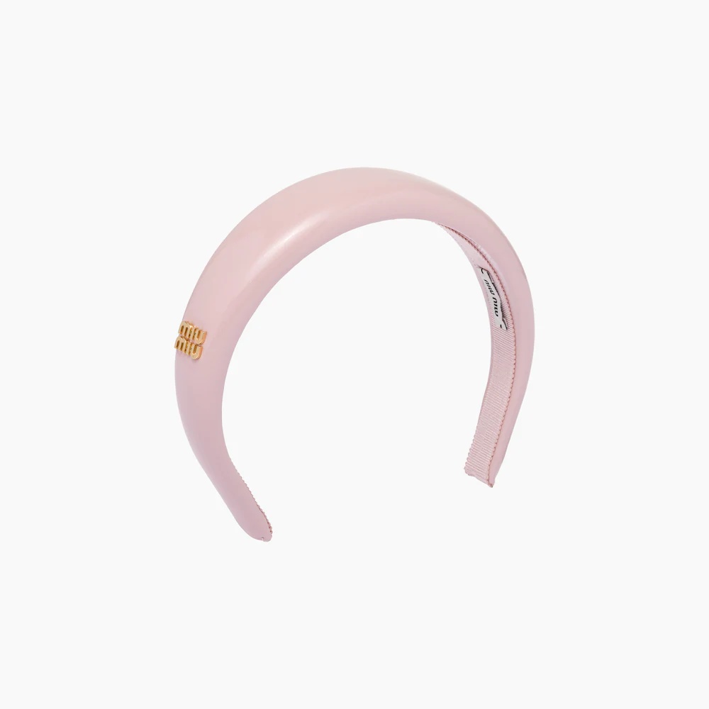 Miu Miu Patent leather headband | miumiu | REVERSIBLE
