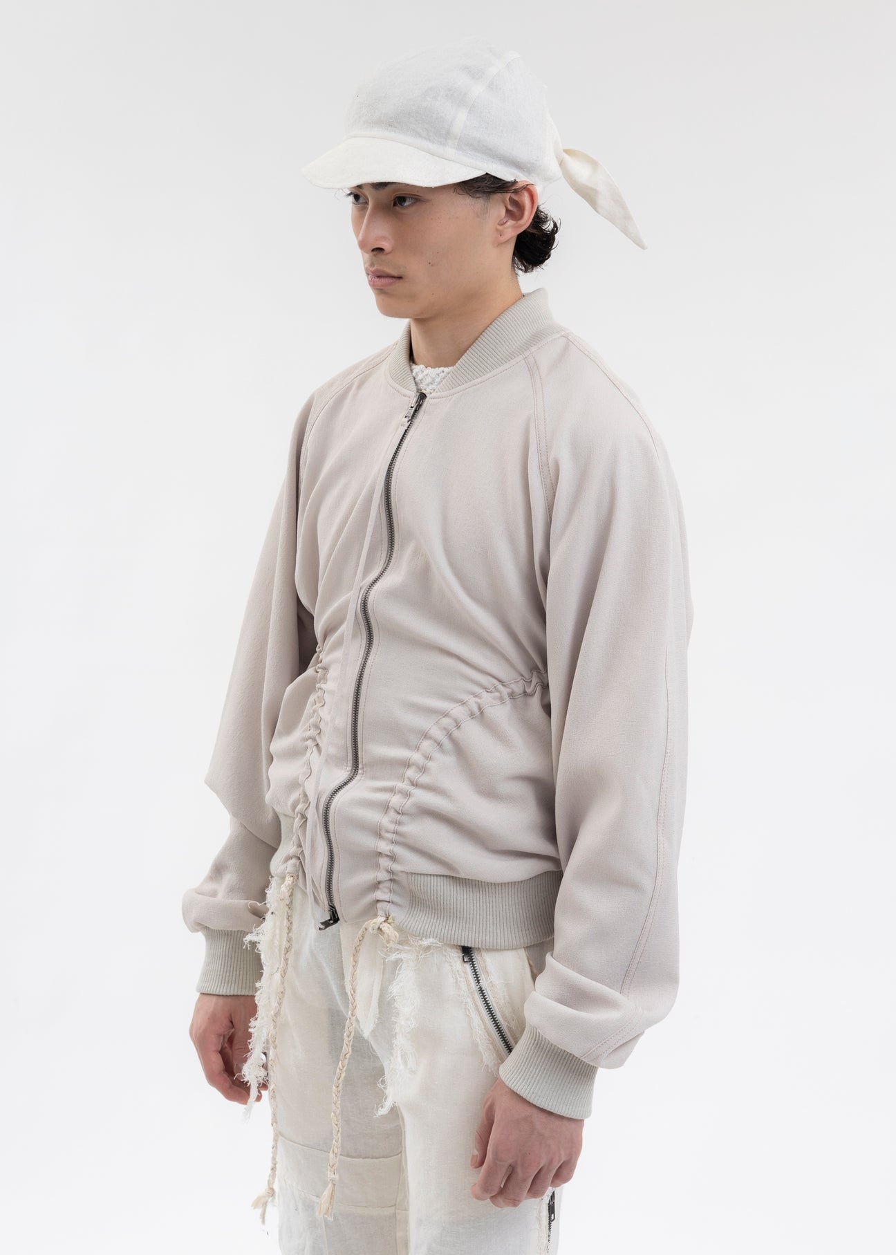 LIGHT GREY REVERSIBLE BOMBER JACKET - 3