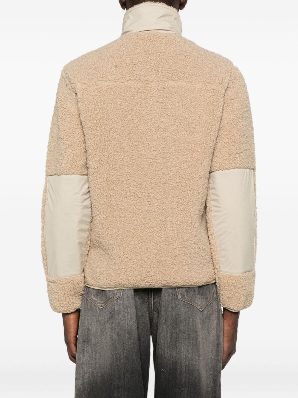 daisy-embroidered fleece jacket - 4