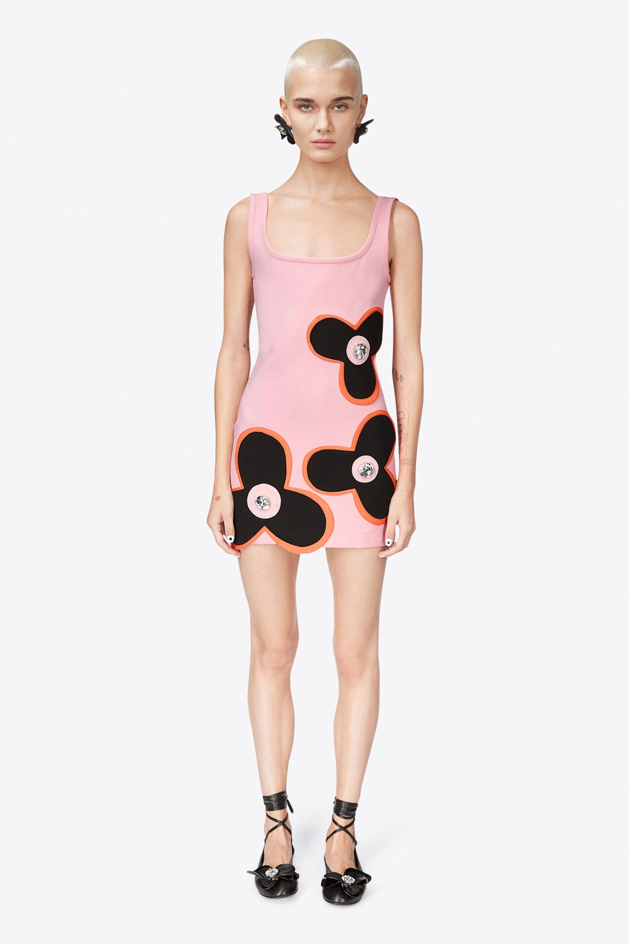 COLORBLOCK FLOWER TANK DRESS - 3