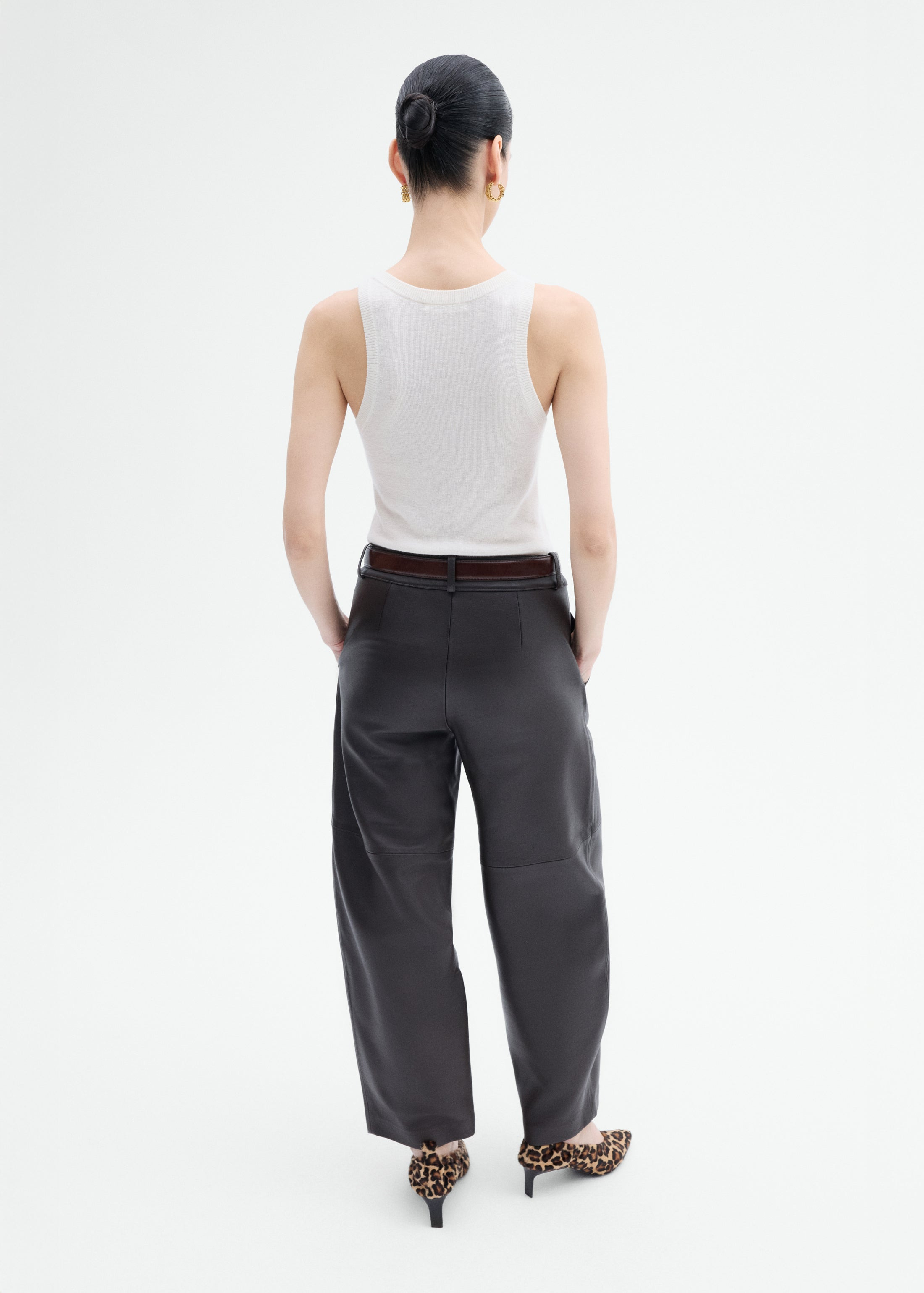 Cropped Leather Trouser - 3