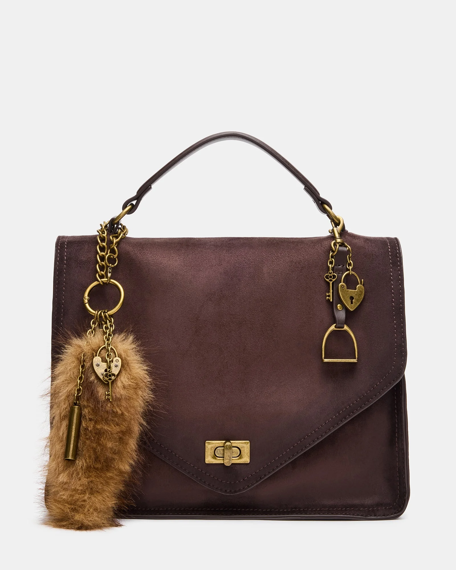 THEIA SUEDE BAG CHOCOLATE - 1