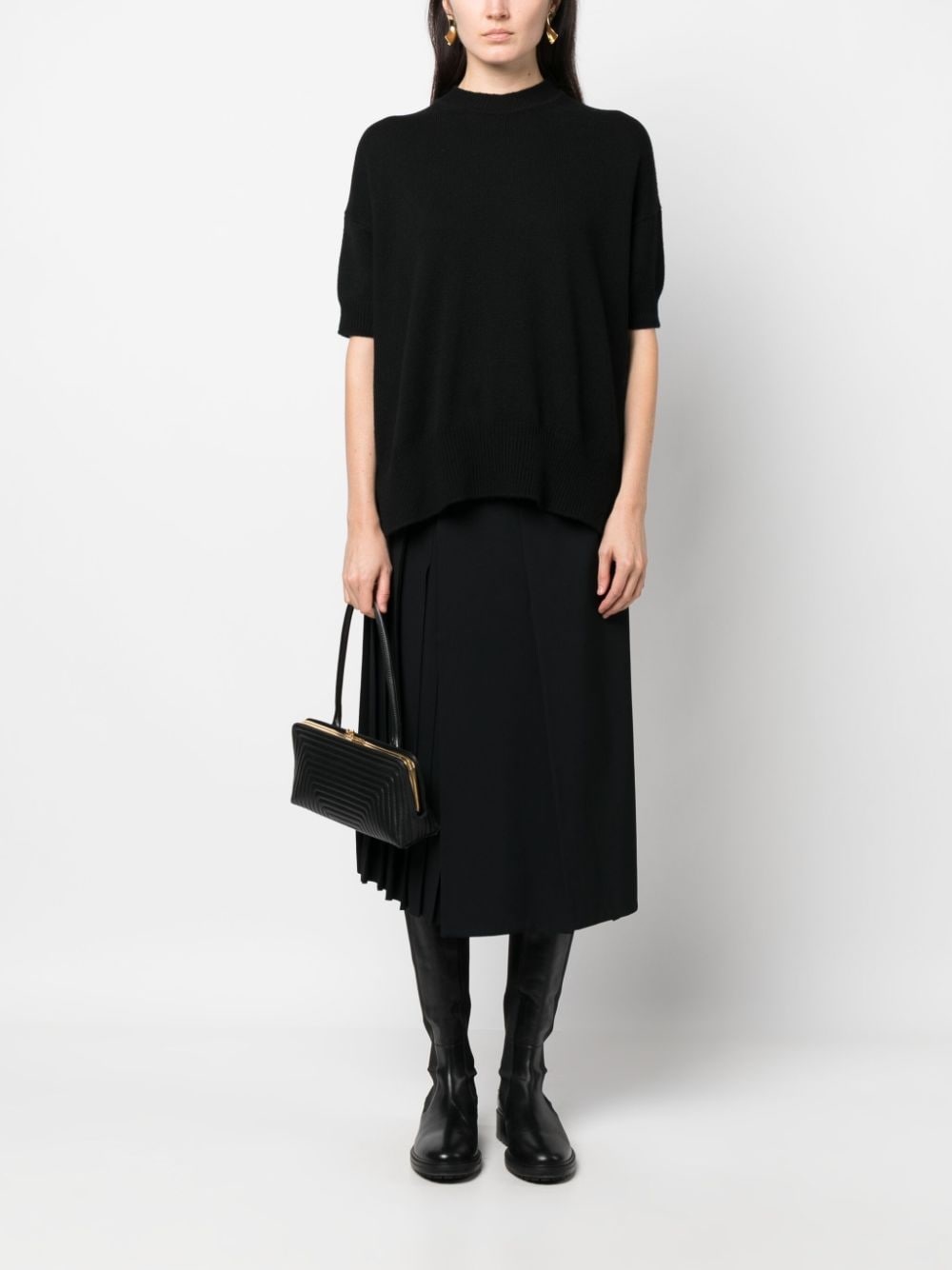 ribbed cashmere knitted top - 2