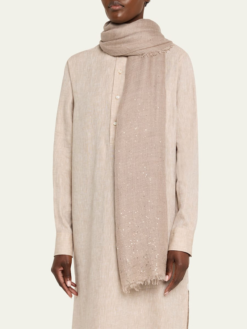 Faliero Sarti New Domenica Paillette Cashmere Scarf outlook