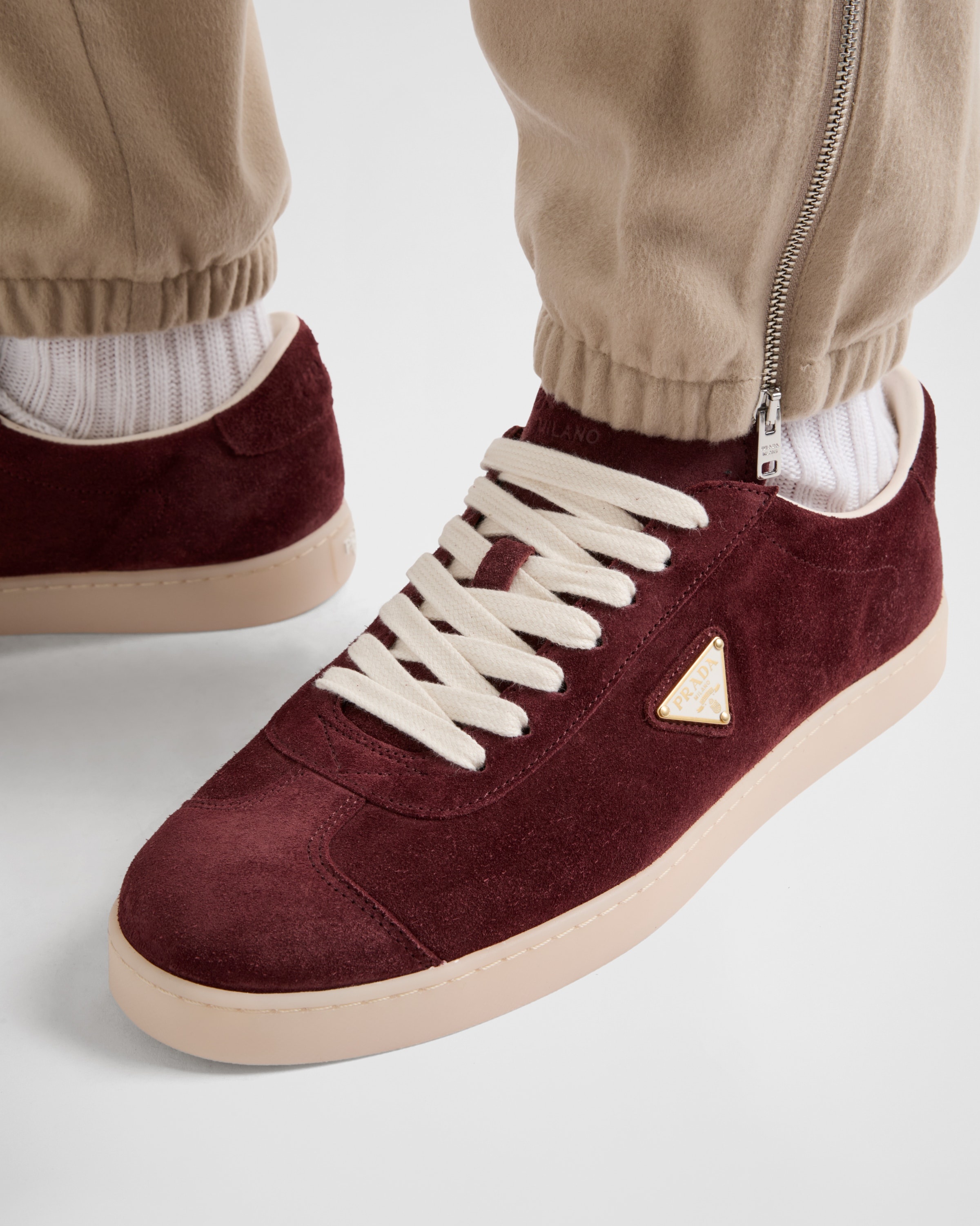 スニーカー Prada Prada Lane Suede Sneakers Prada Lane Suede Low-Top Sneakers - Bergdorf Goodman
